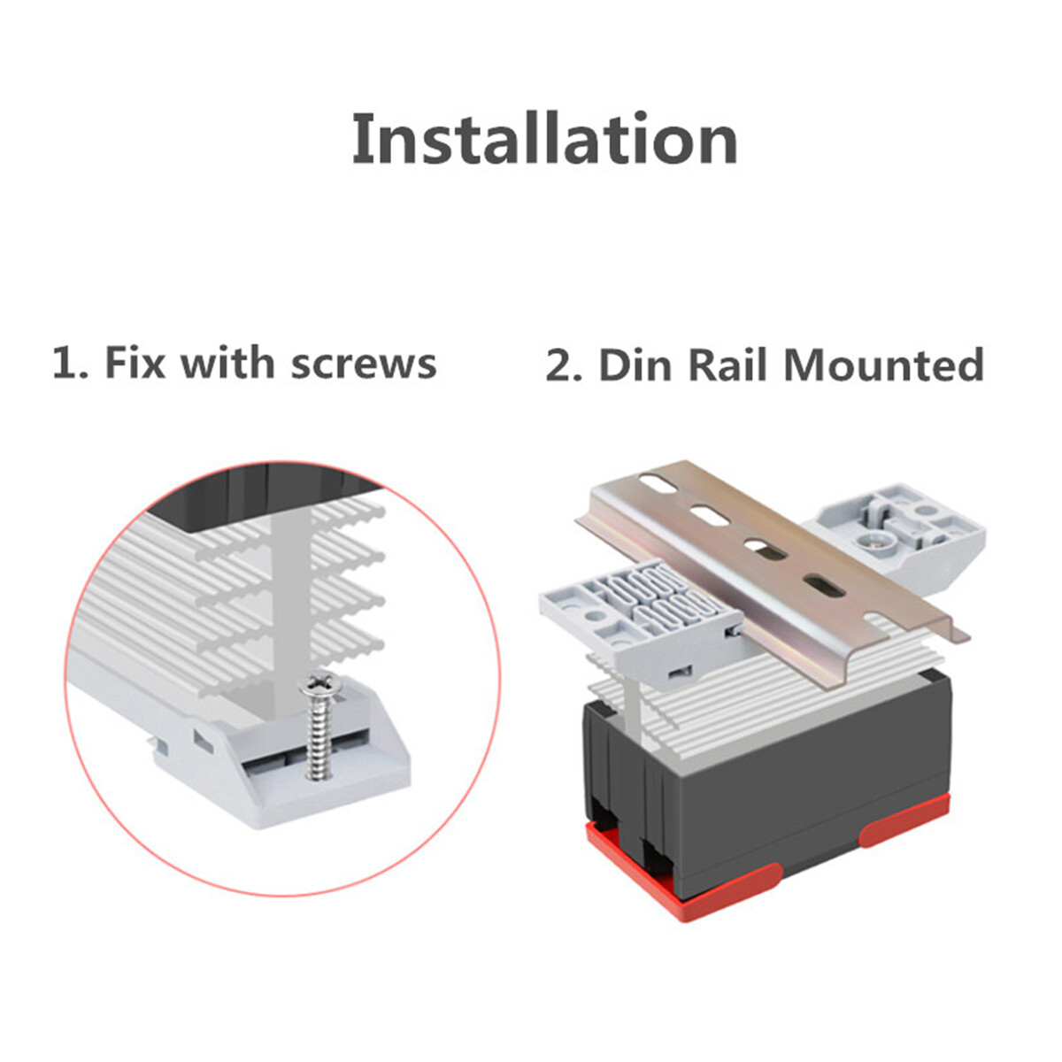GEYA Solid State Relay SSR-10/25/40/60/80/100/120DD 3-32DC to 5-220DC &Radiator