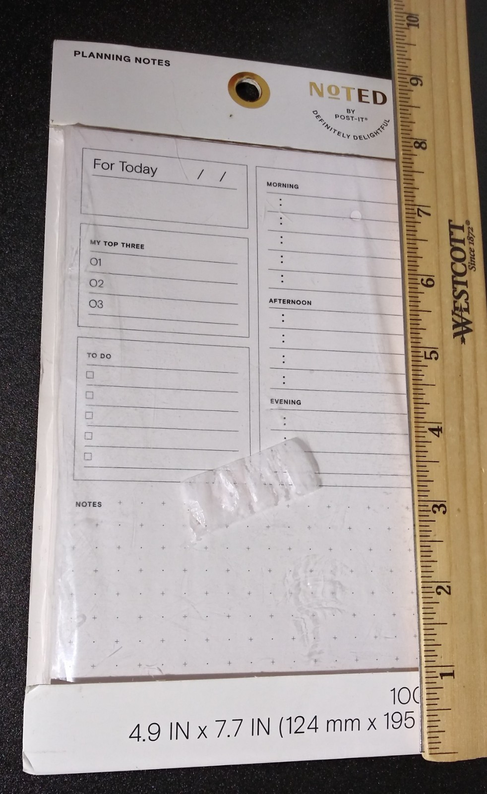 Post-it Planning Notes 100 Sheets, 4.9 in x 7.7 in (124 mm x 195.5 mm)