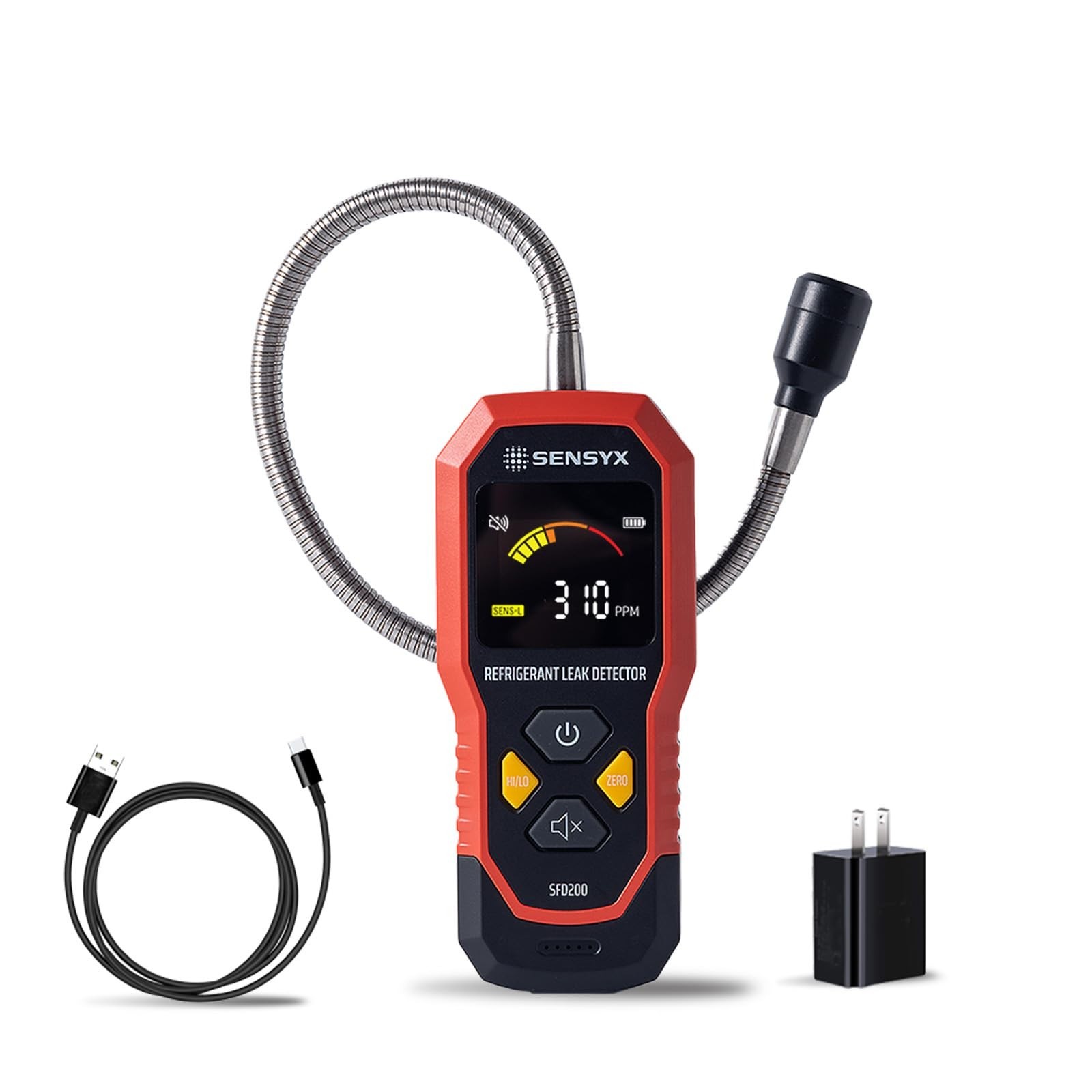 Rechargeable HVAC Refrigerant Leak Detector, Halogen Freon Sniffer, Air Condi…