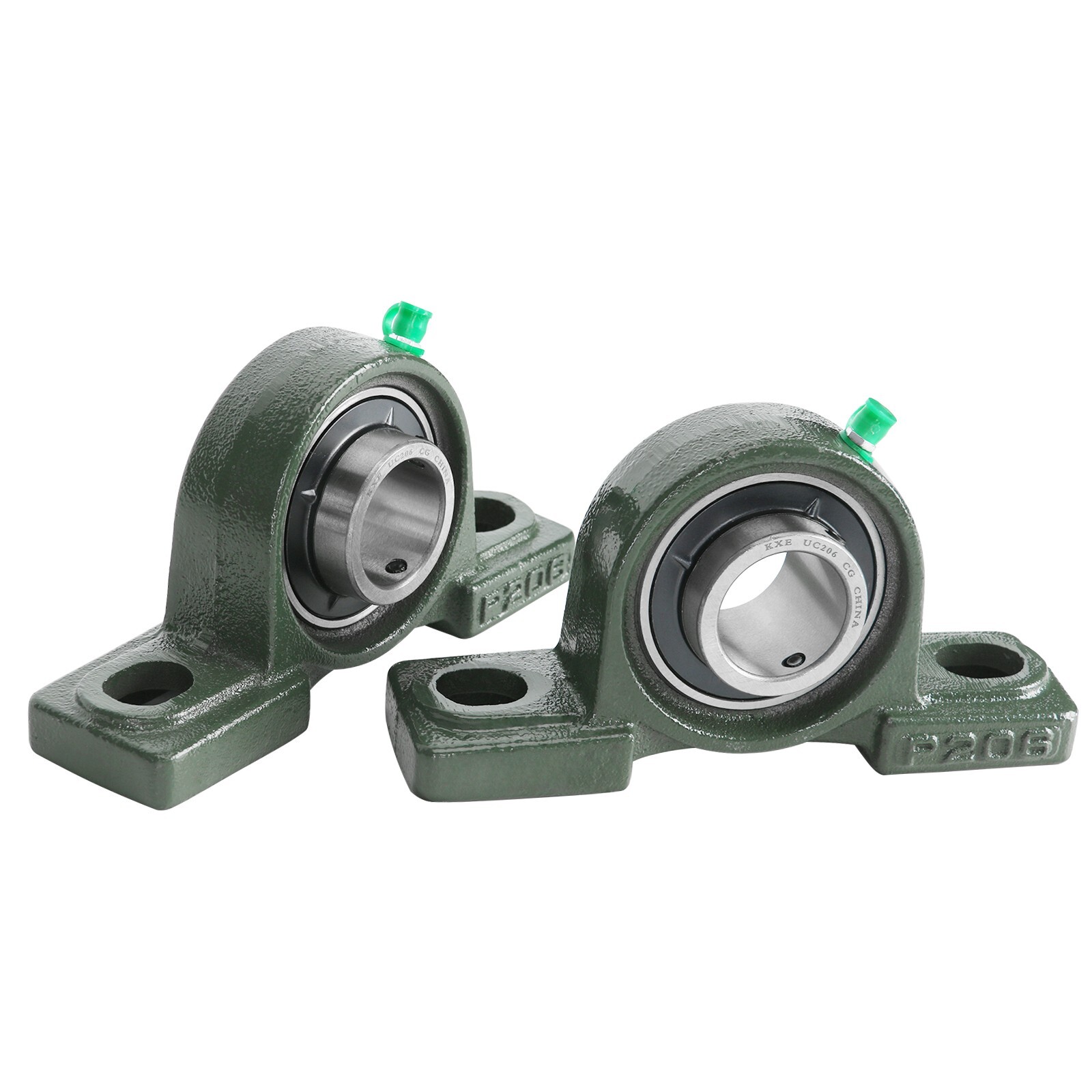 2x UCP206 30mm Bore Pillow Block Bearing Unit with Solid Base Cast Iron Housing