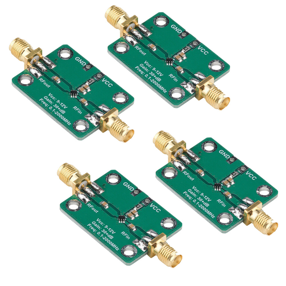 4PCS RF Wideband Amplifier Low-noise LNA Broadband Module Gain 32dB 0.1-2000MH​z