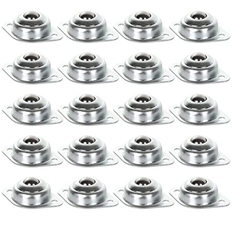 16 Pack 1/2″ Roller Ball Transfer Bearings, Carbon Steel Ball Transfer Unit Swiv