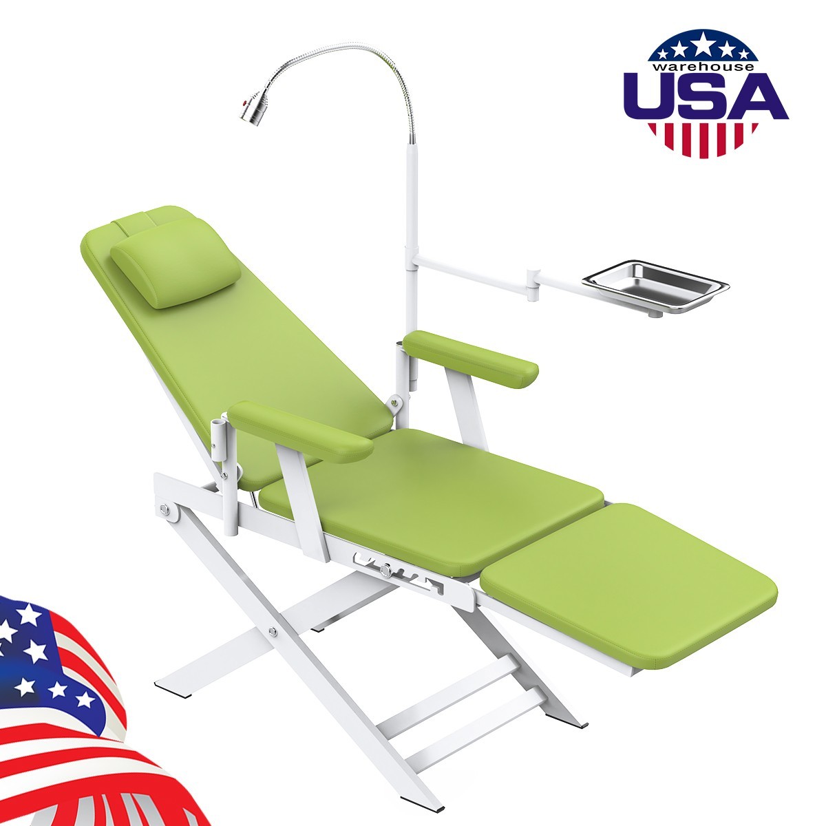Portable Dental Mobile Delivery Unit system Air Compressor 4Holes/ Folding Chair