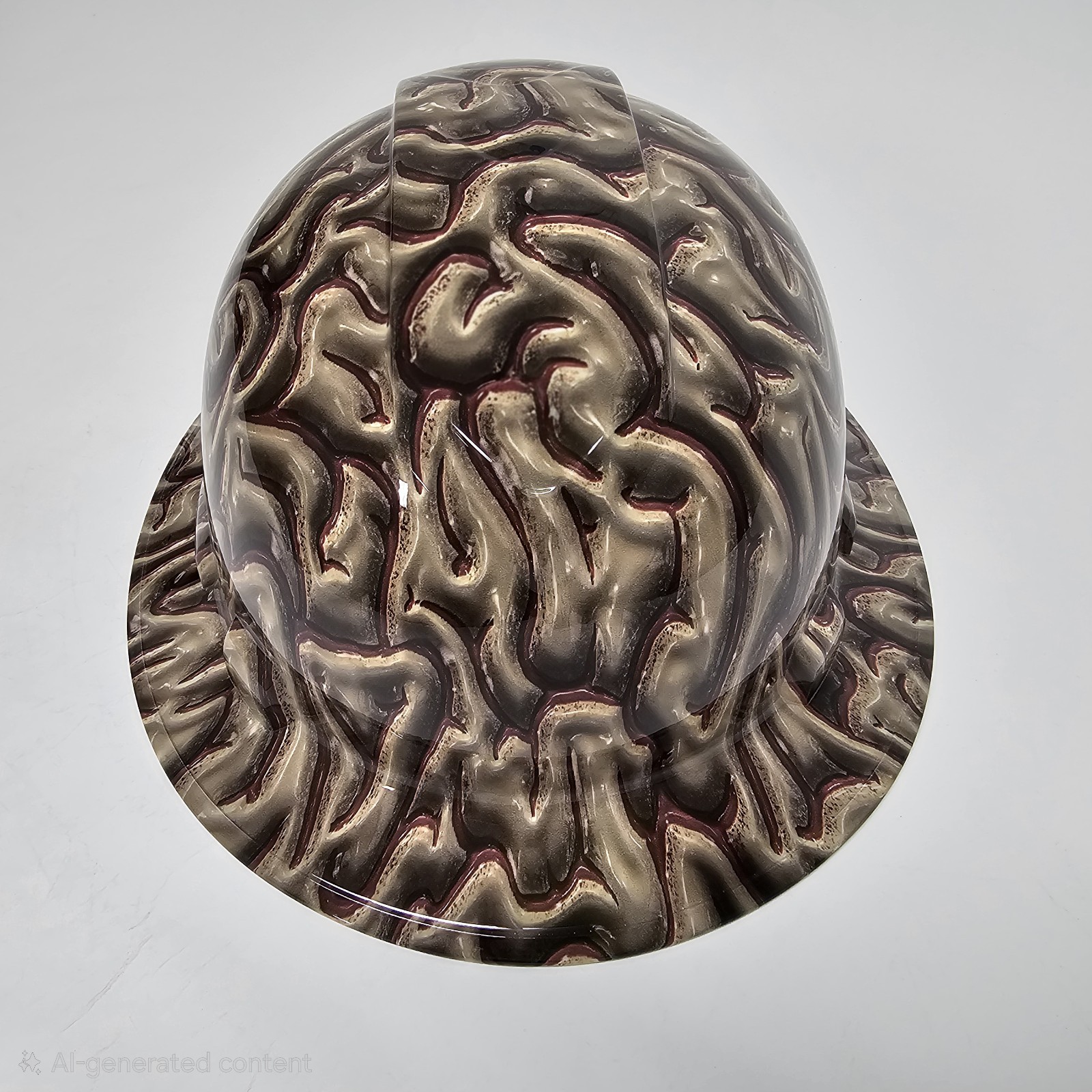 full brim hard hat custom hydro dipped IN BRAIN BUCKET BIG BRAINIAC NEW