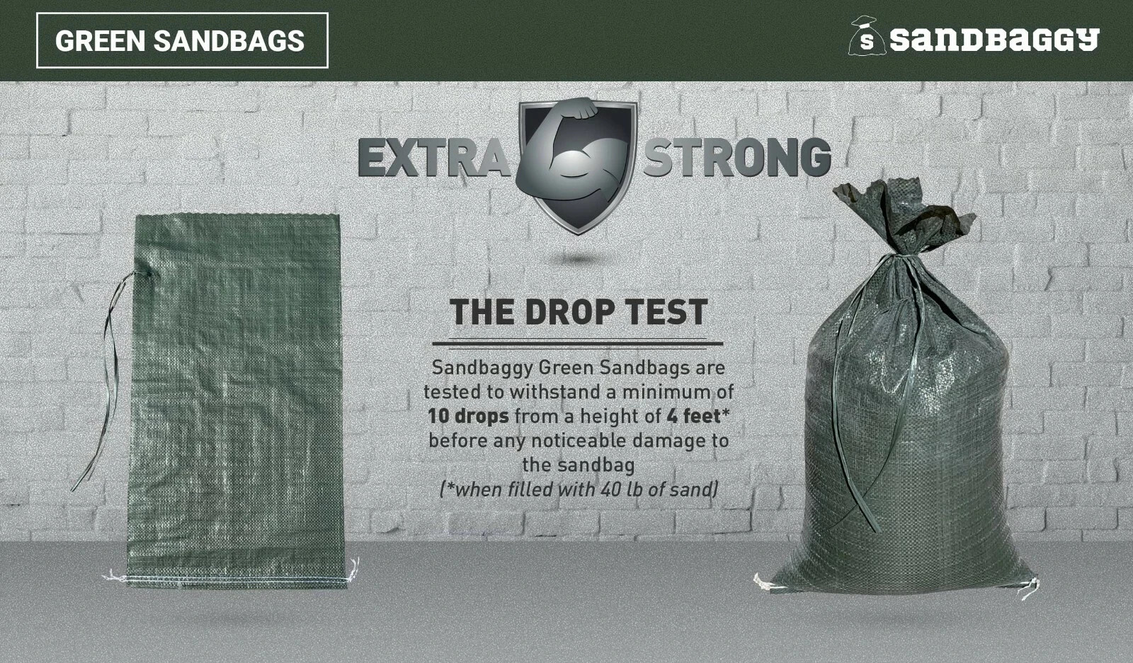 50 Green Empty Sandbags For Sale 14×26 Sandbag Sand Bags Bag Poly