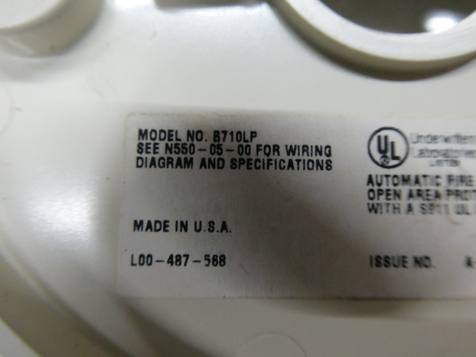 🍀 NICE! Notifier FSP-751 Photoelectric Smoke Detector w/ B710LP Base LOT AVAIL