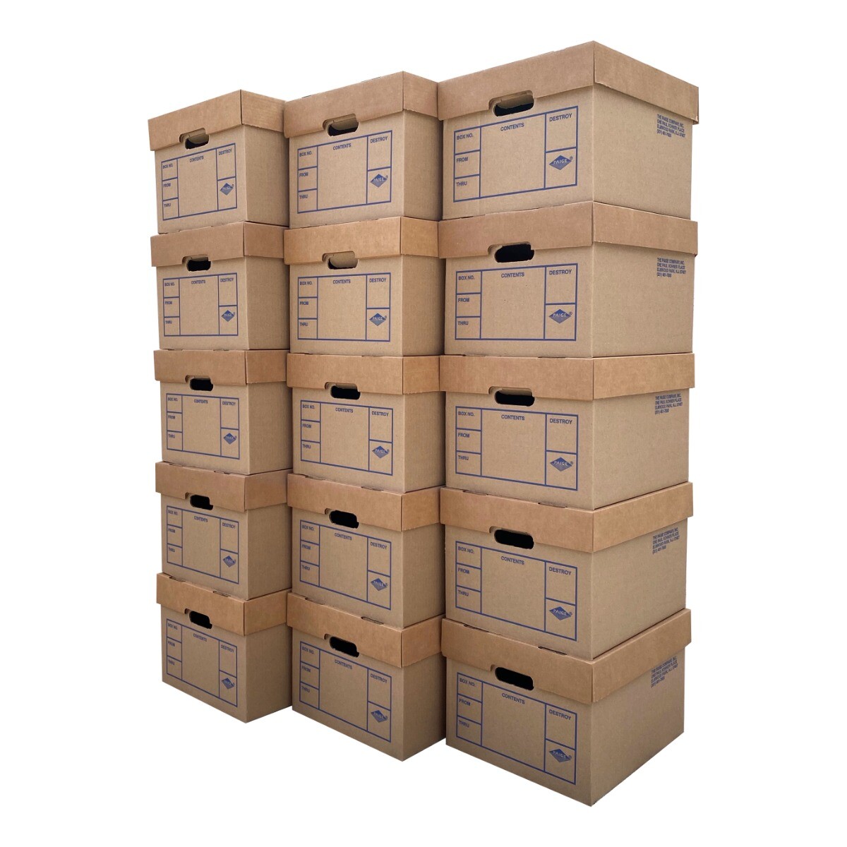 UBMOVE File Boxes 200# Strength, Small, 15″ x 12″ x 10″, 15 Pack