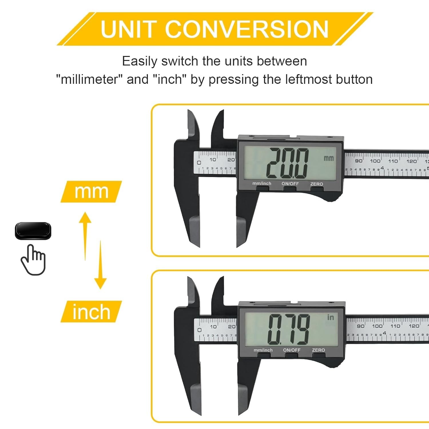 Extra-Large LCD Digital Caliper – 6-Inch Precision Tool for Crafts and Industry