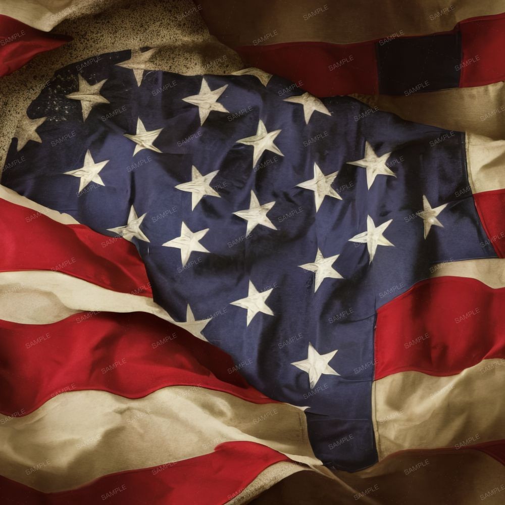 Grunge US Flag 57 – 18″x46″ Hydrographic Film Hydro Dipping