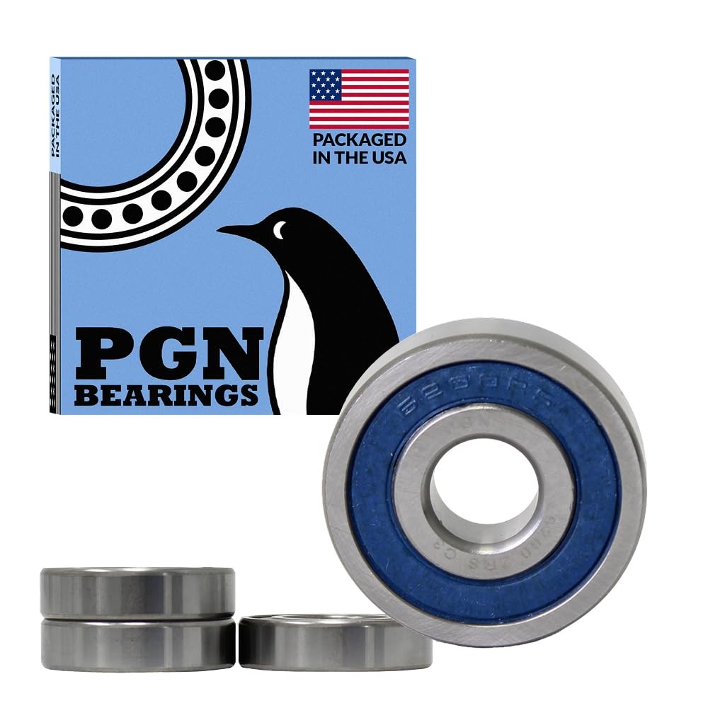 PGN 4 Pack 6200-2RS Bearing – Lubricated Chrome Steel Sealed Ball Bearing – 1…