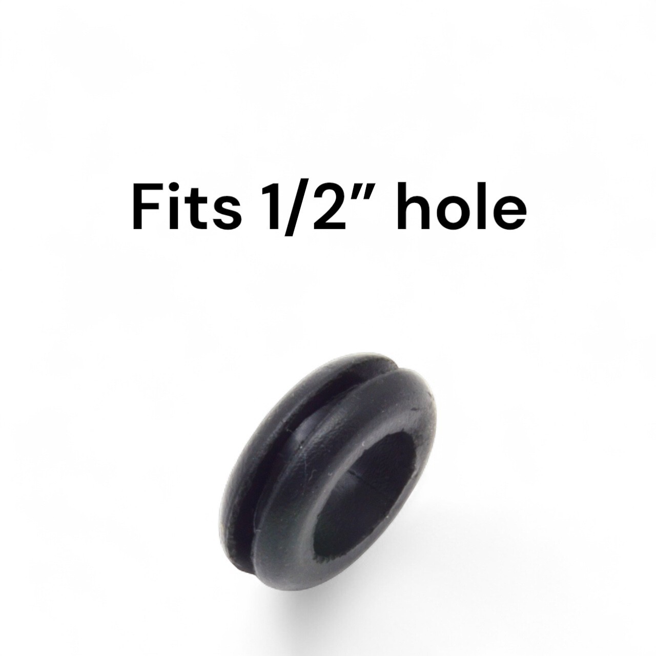 Rubber Grommet to fit 1/2″ Hole in 1/16″ Thick Panel – 13/32″ Inner Diameter