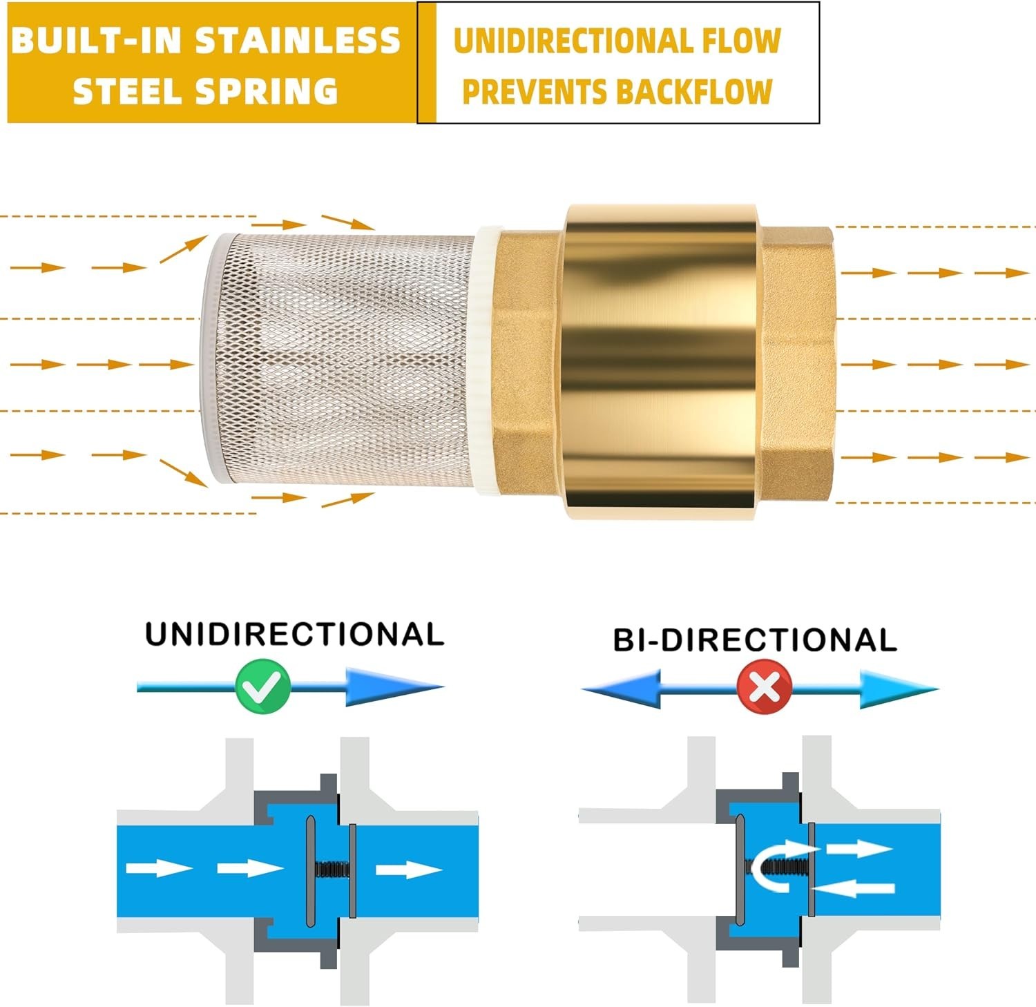 Durable 4″ Brass Foot Valve with Integrated Filter – Explosion-Proof Check Valve