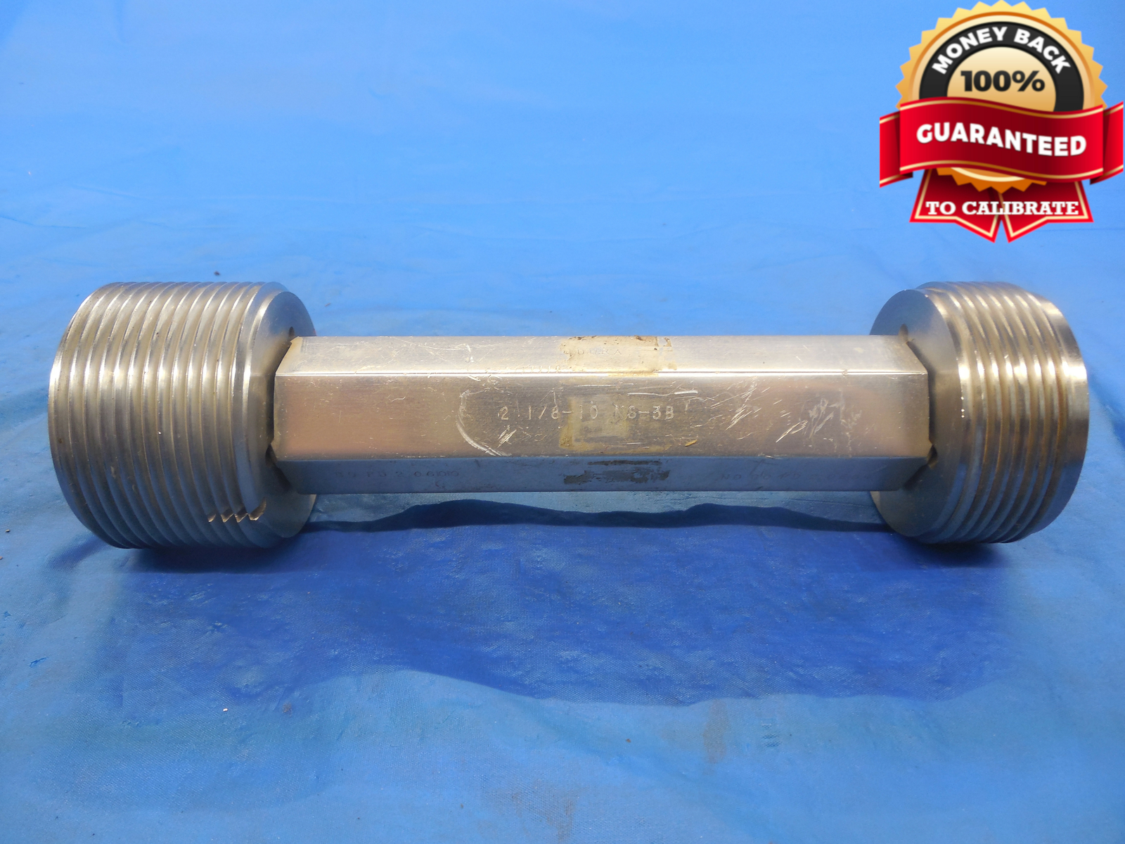 2 1/8 10 NS 3B THREAD PLUG GAGE 2.125 GO NO GO P.D.’S = 2.0600 & 2.0664 UNS-3B