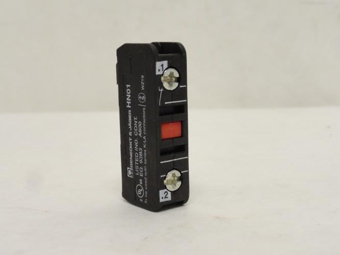 209663 Old-Stock; Benedict & Jager HN01 Contact Block; 10 Amps; 690VAC; 1-NO
