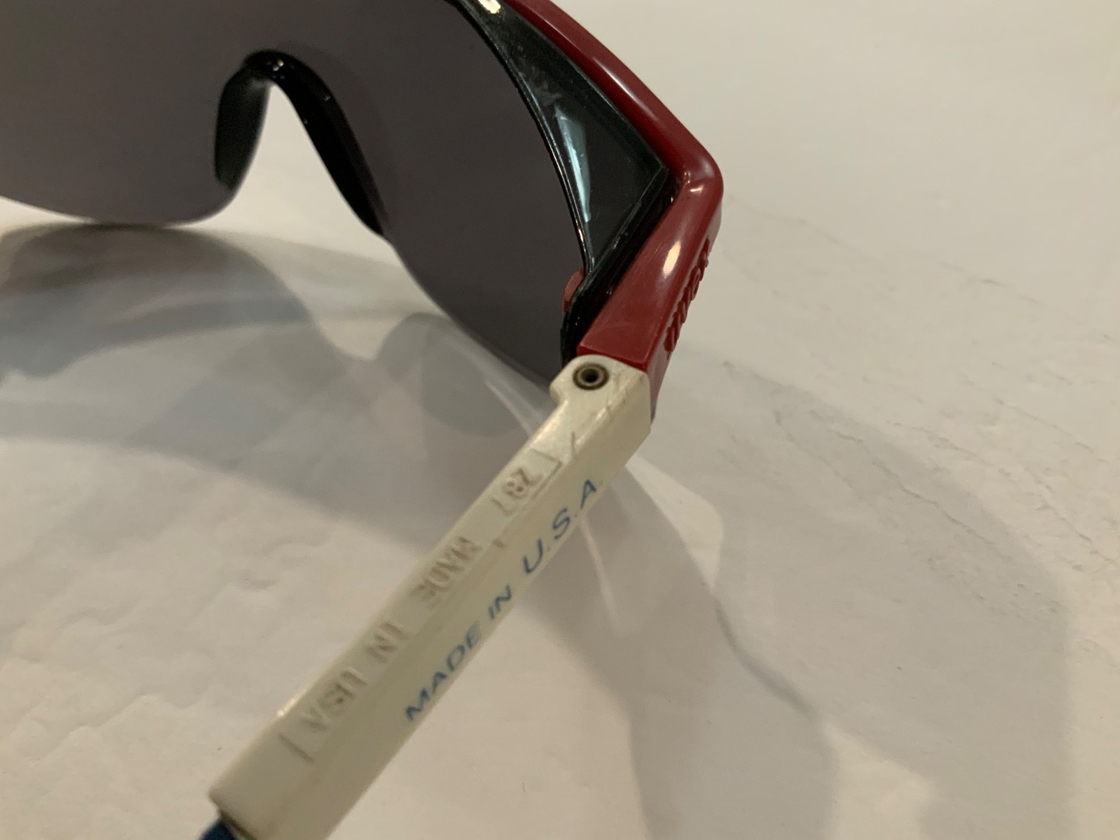 UVEX Astrospec Patriot Frame Dark Lens Safety Glasses Made In USA Z87 VTG