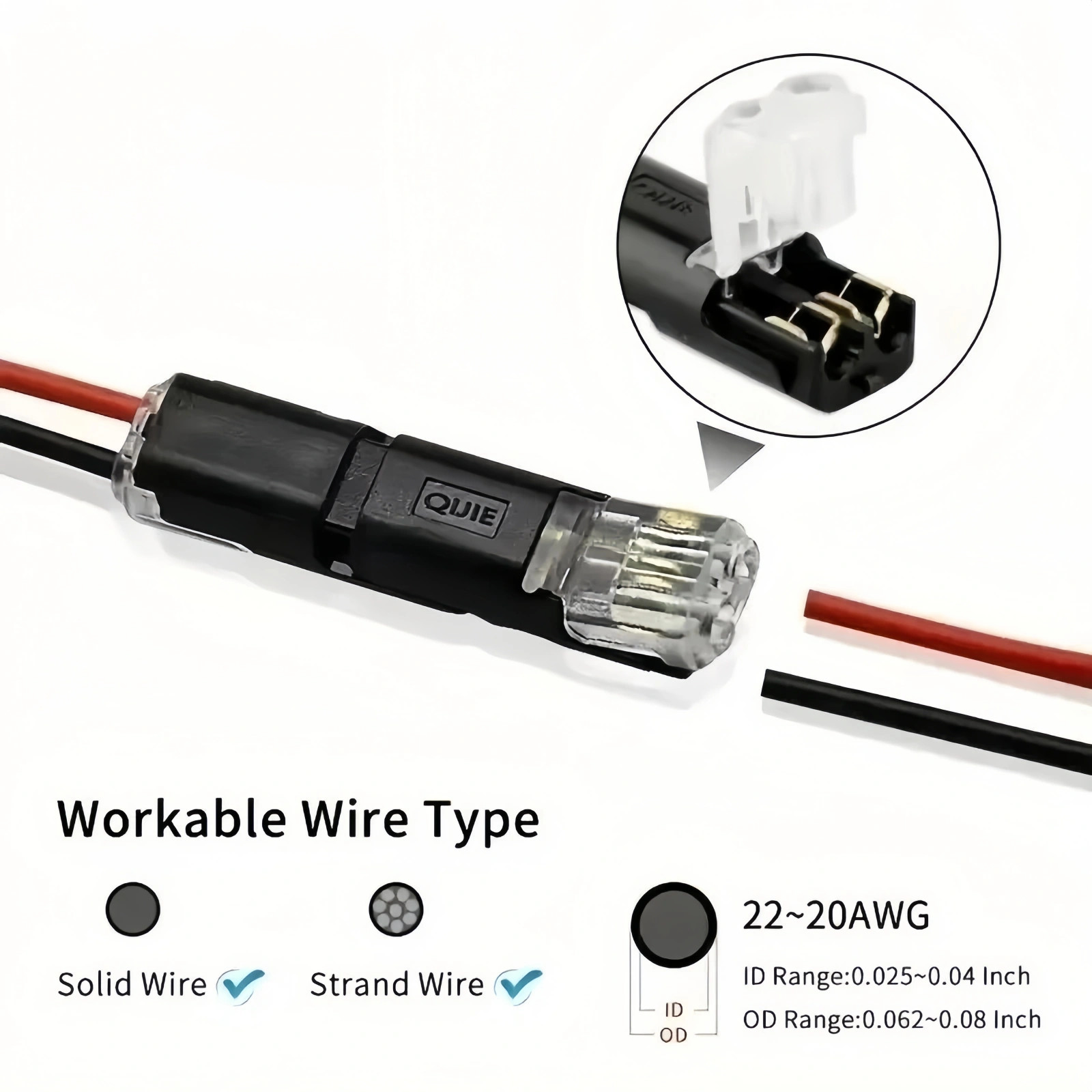 50 pcs Double-Wire Plug-in Connector Led Light Strip Fast Connectors with 2Pin