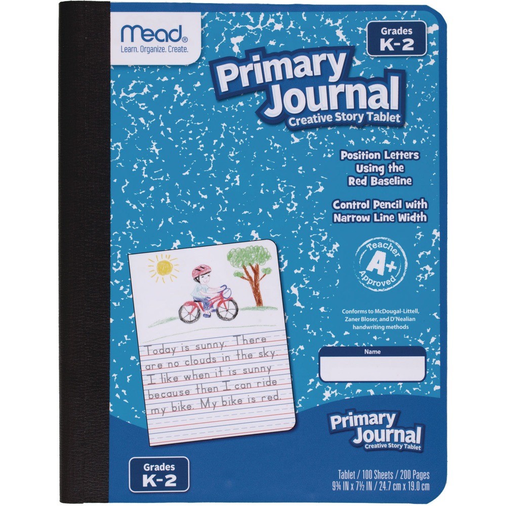 Mead 9554 9.75″ x 7.5″ Primary Journal Half Page Ruled – Blue Marble Cover New