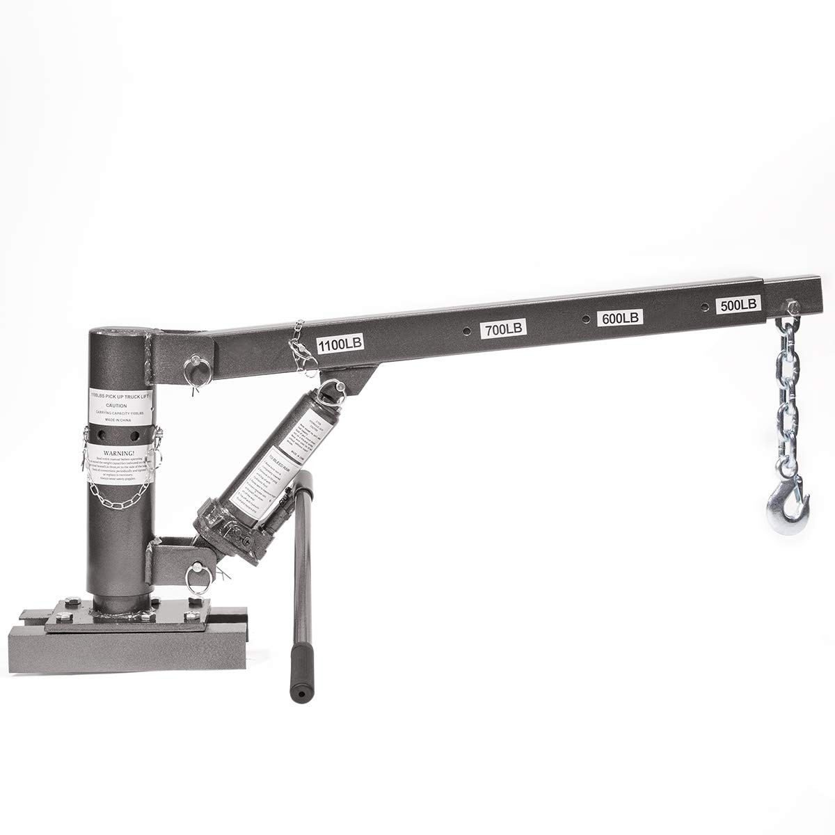 Stark USA 1/2 Ton Capacity Pickup Truck Extra Hoist Lift 5-1/2″ x 8″, Grey