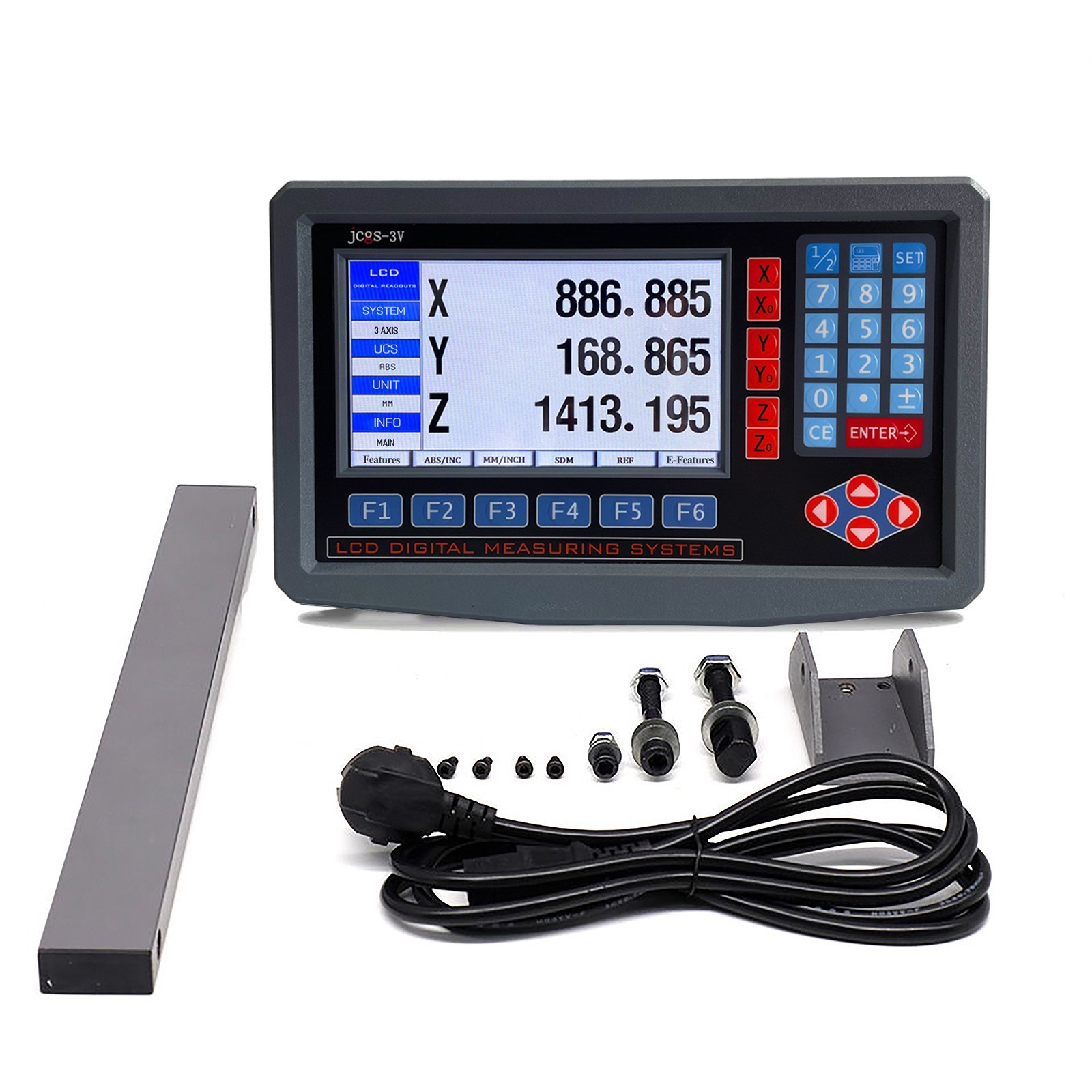 Mill Miling Machine Linear Scale Linear Encoder And 3 AXIS LCD Digital Readout