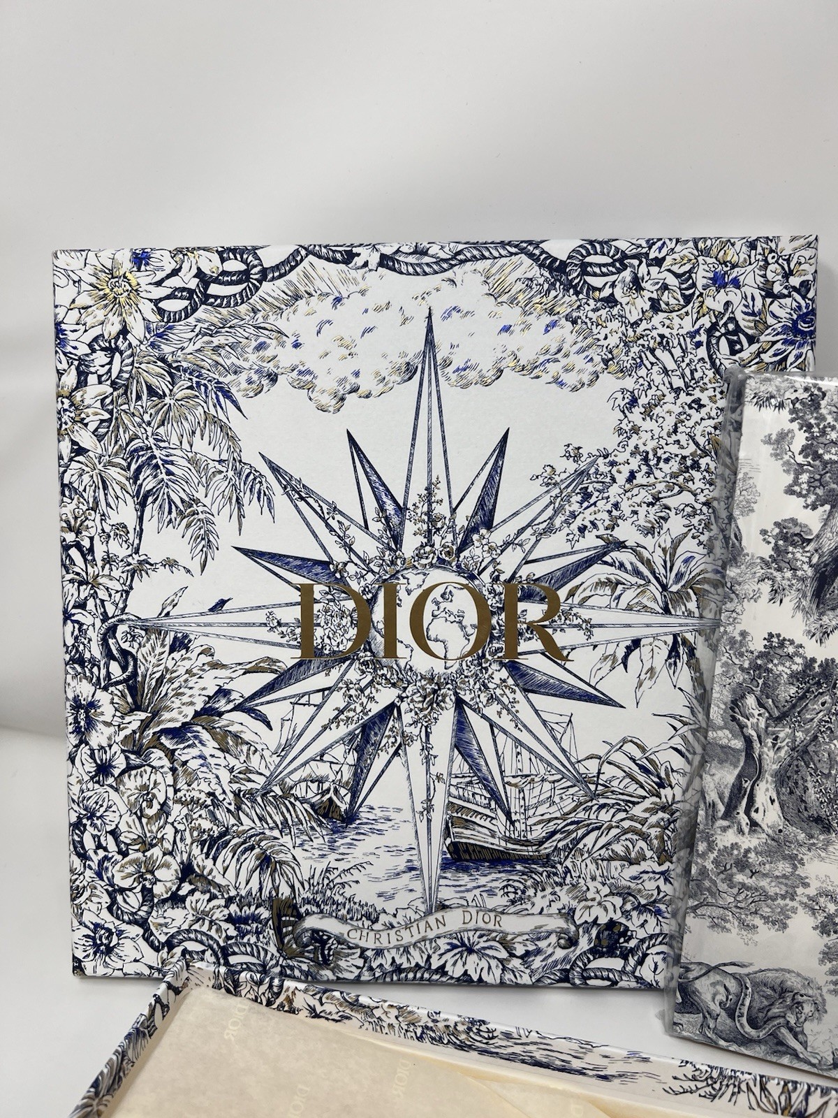 Christian Dior Toile de Jouy Large Gift Box with Notebook