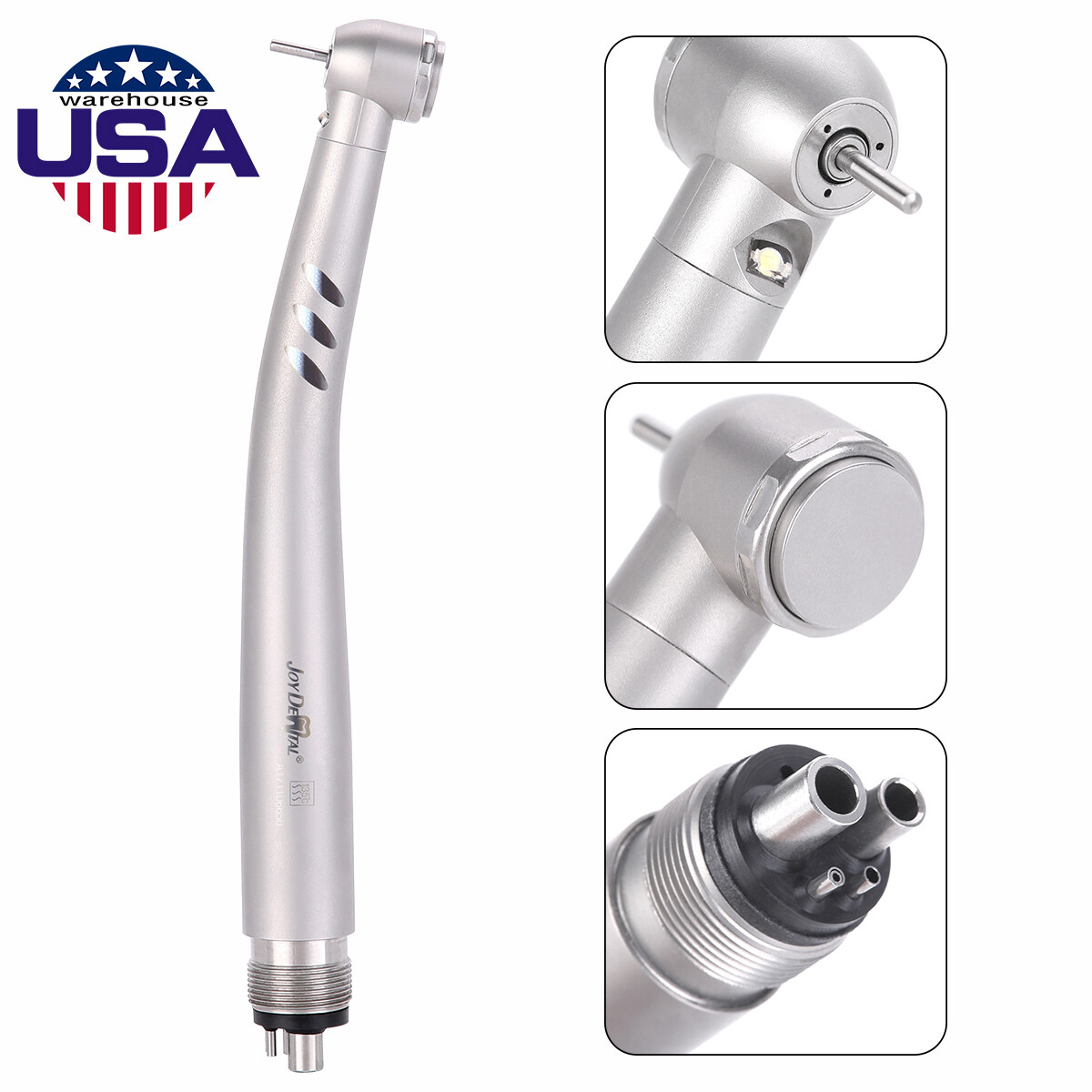 AZDENT Dental LED High Speed Ceramic Torque Head /Low Handpiece Kit 2Hole/4Hole