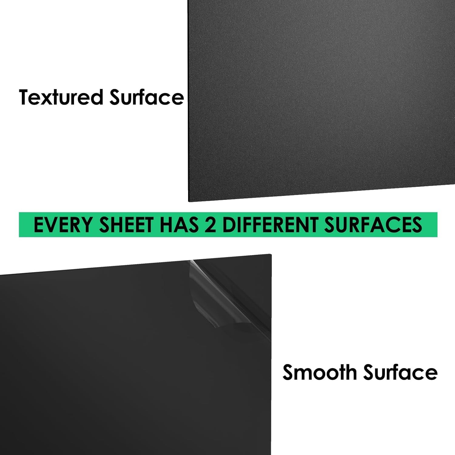 CREGEAR ABS Plastic Sheet 1/16 Inch Thick – 16″ x 12″, 2 Pack Black Plastic⭐️⭐️⭐
