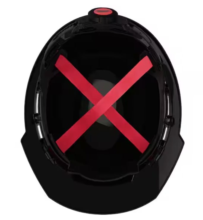 BOLT Black Type 1 Class E Front Brim Non-Vented Hard Hat with 4 Point Ratcheting