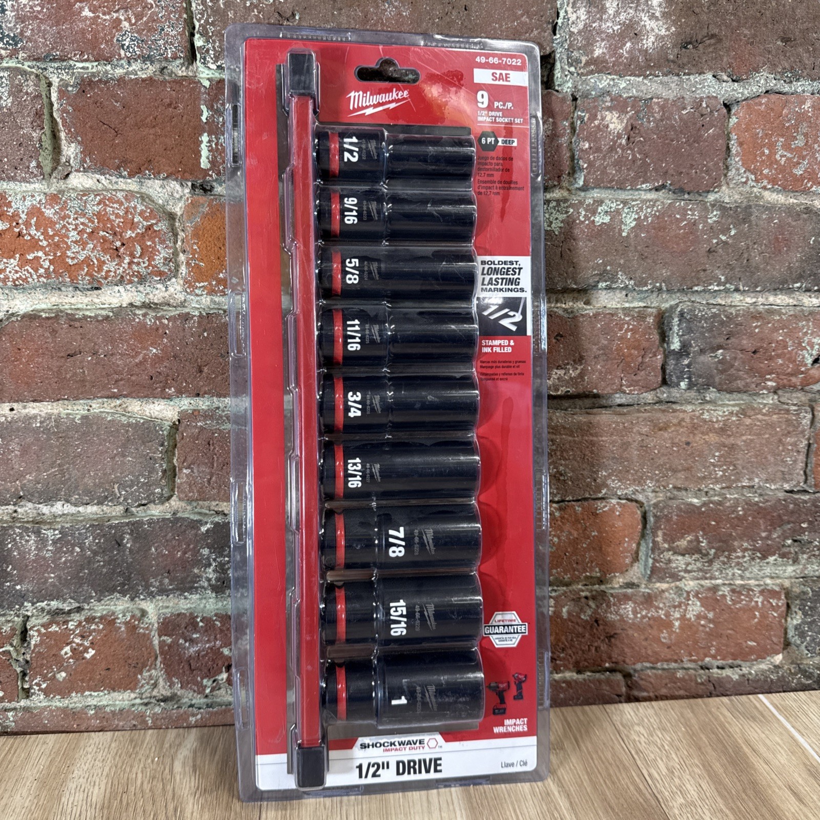 Milwaukee 49-66-7022 9PC SHOCKWAVE Impact Duty™ 1/2″ Drive SAE Deep Socket Set