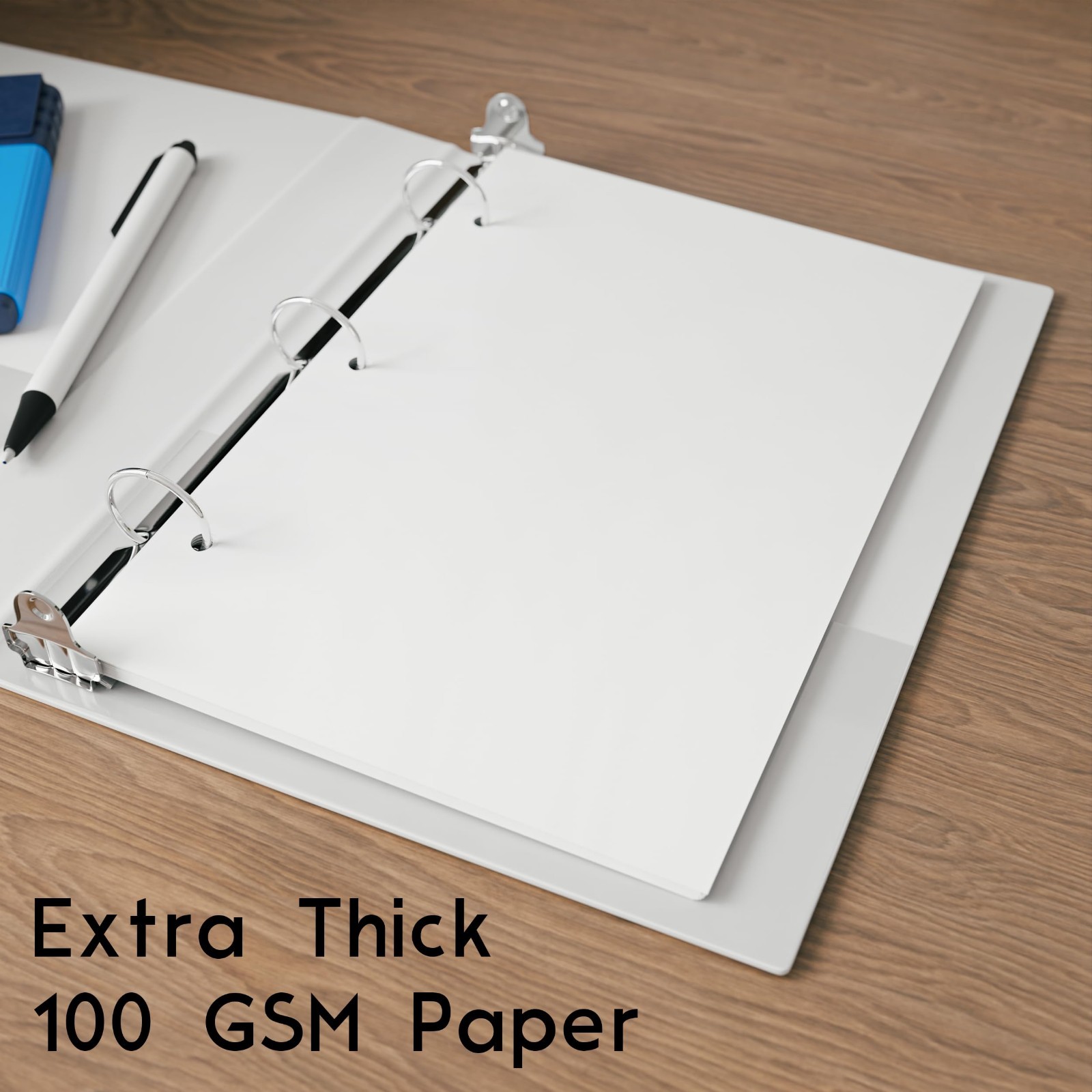 Half Letter Blank Paper 3-Hole Punched 500 Sheets 100 GSM Binder Refill 5.5″x8.5