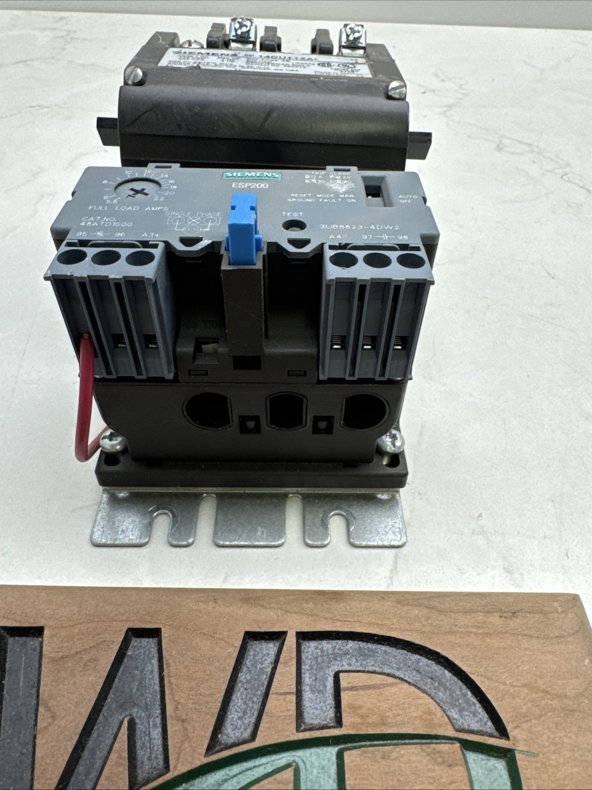 SIEMENS 14CU+12A STARTER SIZE 0 3PH 600V 18A 2HP 24V COIL 14CU12A W/ 48ATD1S00