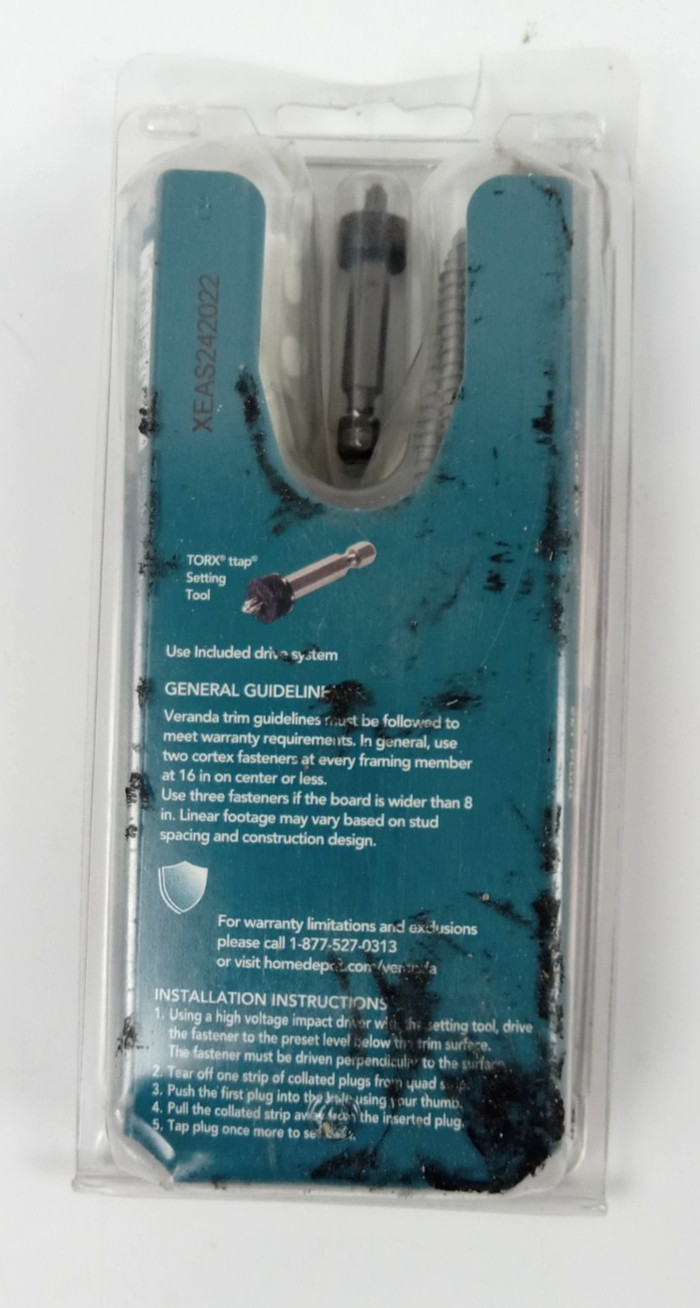 2-3/4″ COLLATED CORTEX HIDDEN FASTENING SYSTEM SCREW/PLUG, VERANDA TRIM