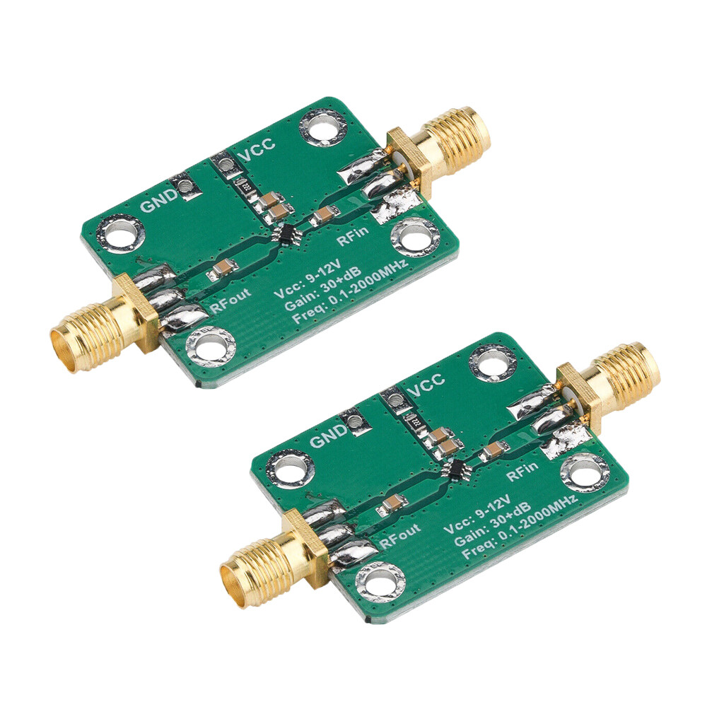 RF Wideband Amplifier 32dB low-noise LNA Broadband Module Receiver 0.1-2000MH​z