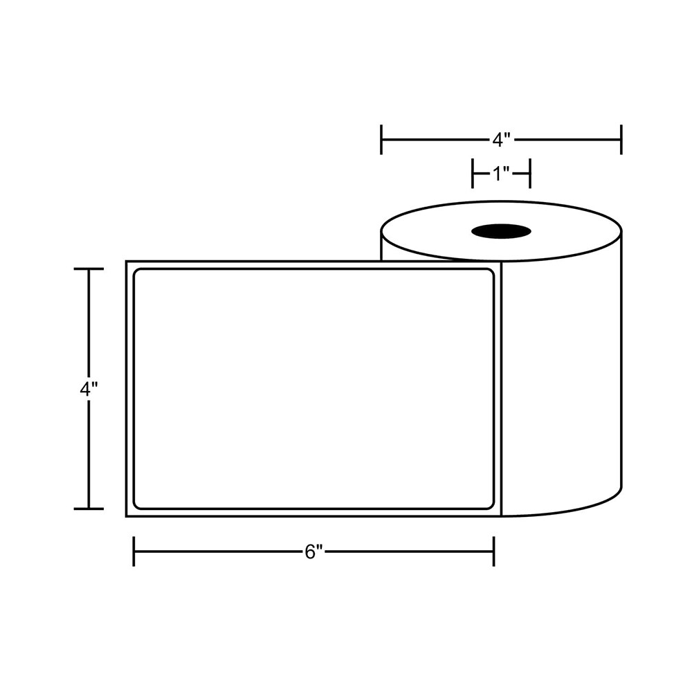 20 Rolls 4″x6″ 250 Direct Thermal Shipping Labels For Zebra Eltron ZP450 LP2844