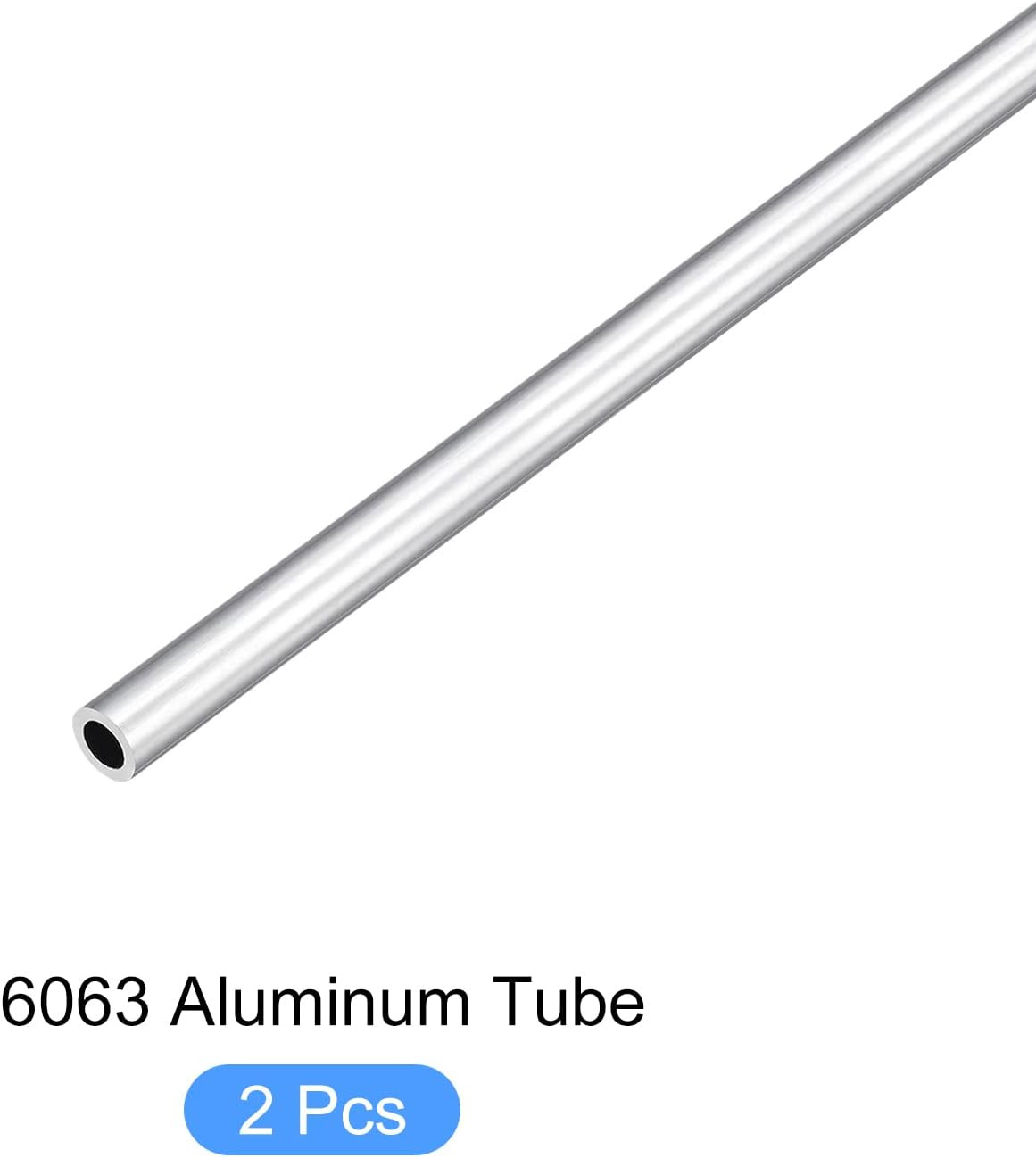 METALLIXITY 6063 Aluminum Tube (5Mm OD X 3Mm ID X 300Mm L) 2Pcs, Aluminum round