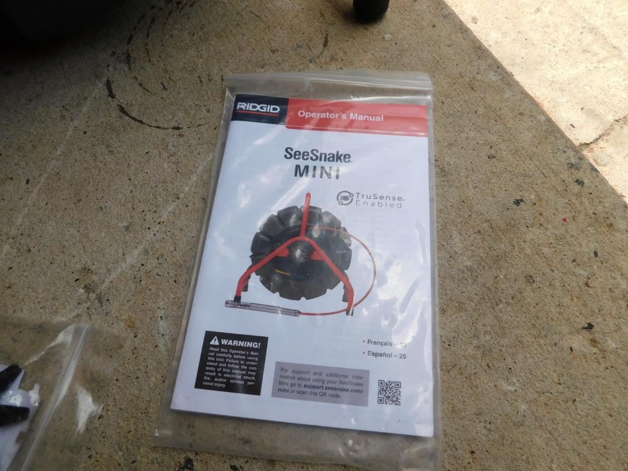 RIDGID 63628 MINI SEESNAKE SEWER CAMERA REEL SELF LEVELING WITH TRUSENSE 200′