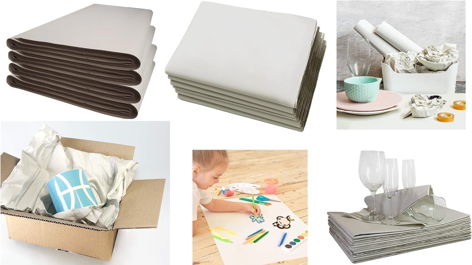 100 Sheets Packing Paper for Moving, Newsprint Paper for Packing Wrapping, Wr…