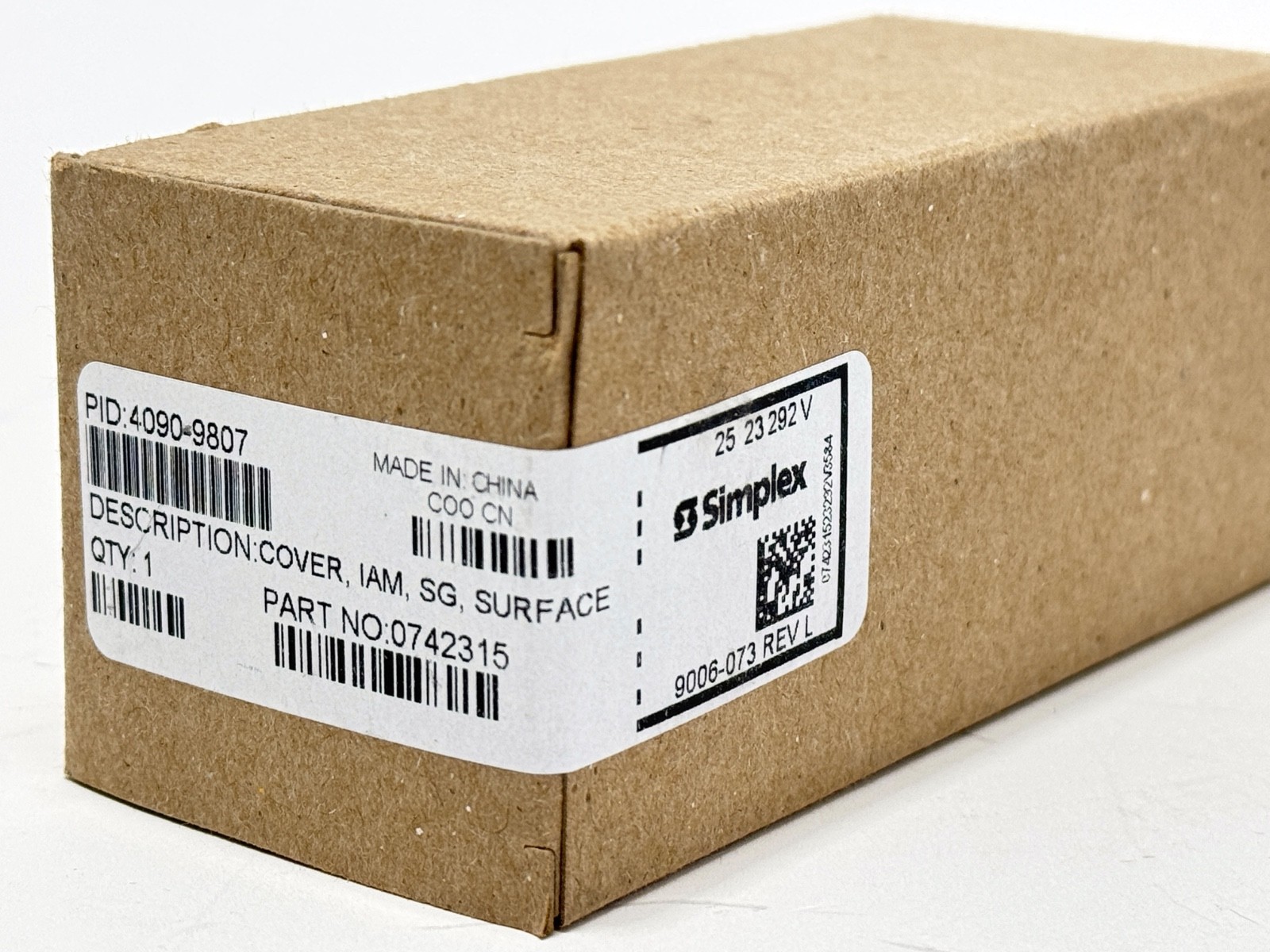 NEW SIMPLEX 4090-9807 COVER, IAM, SG, SURFACE 0742315