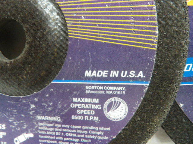 Norton Charger 7″X1/4″X7/8″ Metal/Stainless Grinding Wheels (qty of 5)