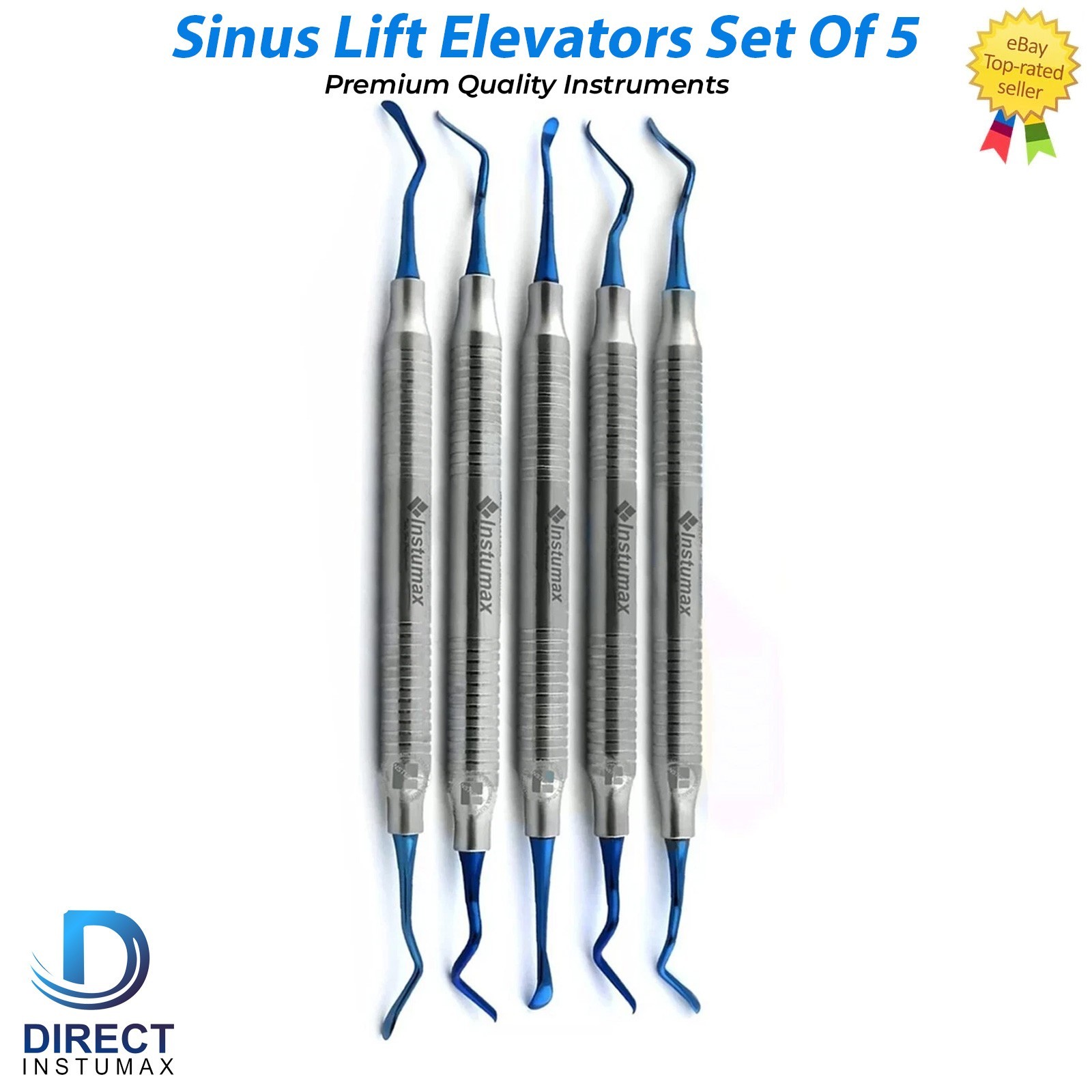 Sinus Dental Instruments Sinus Lift Instruments 5 Pcs Blue Coated Tips INSTUMAX®