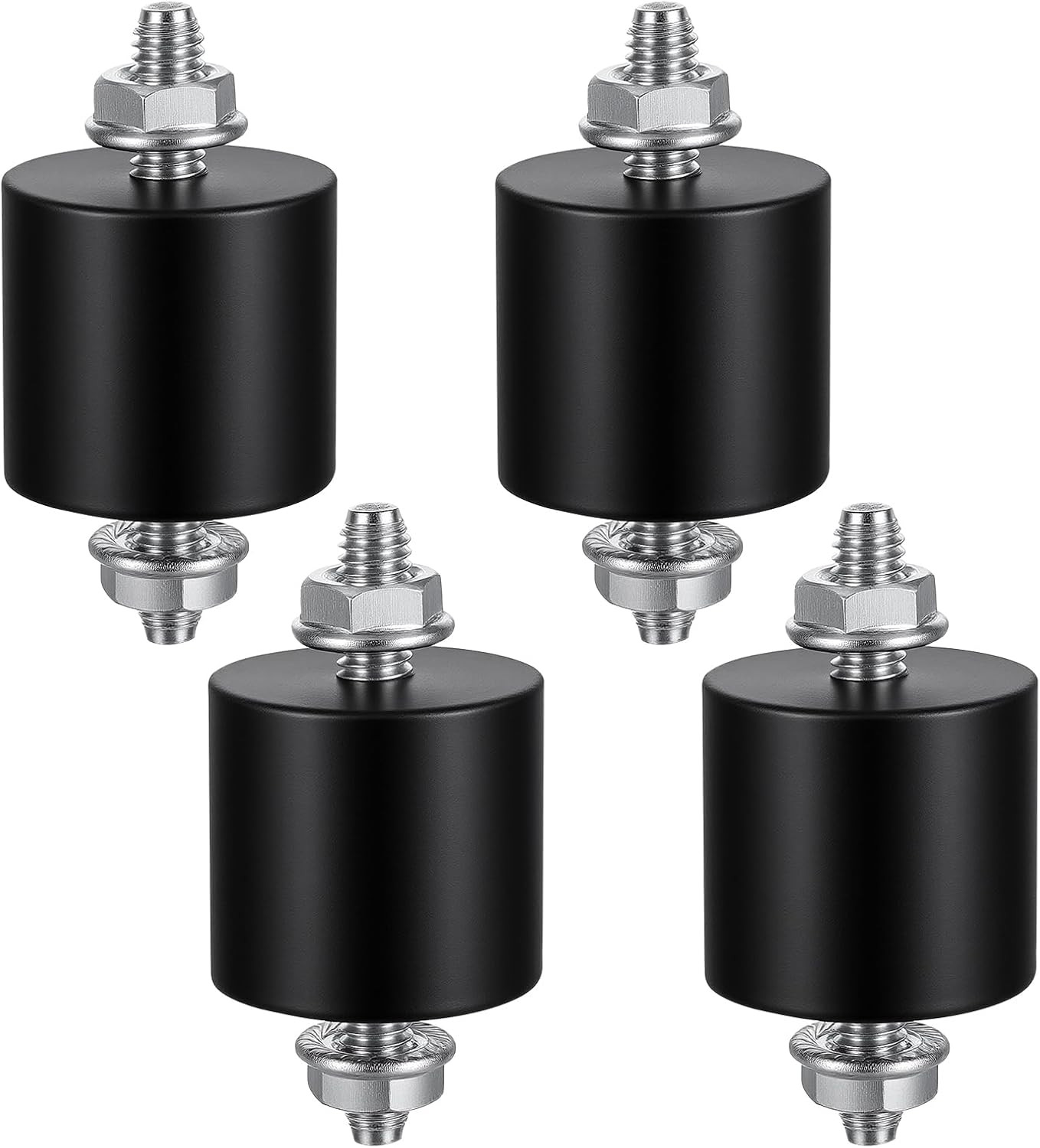 4 Pack 25X25Mm M6 Rubber Vibration Isolator Mounts, Rubber Isolator Mounts, Rubb
