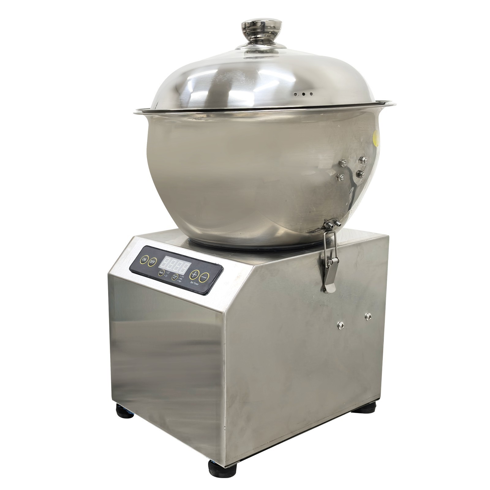 8KG Commercial Dough Mixer Stainless Steel Detachable Basin w/ Heating Function
