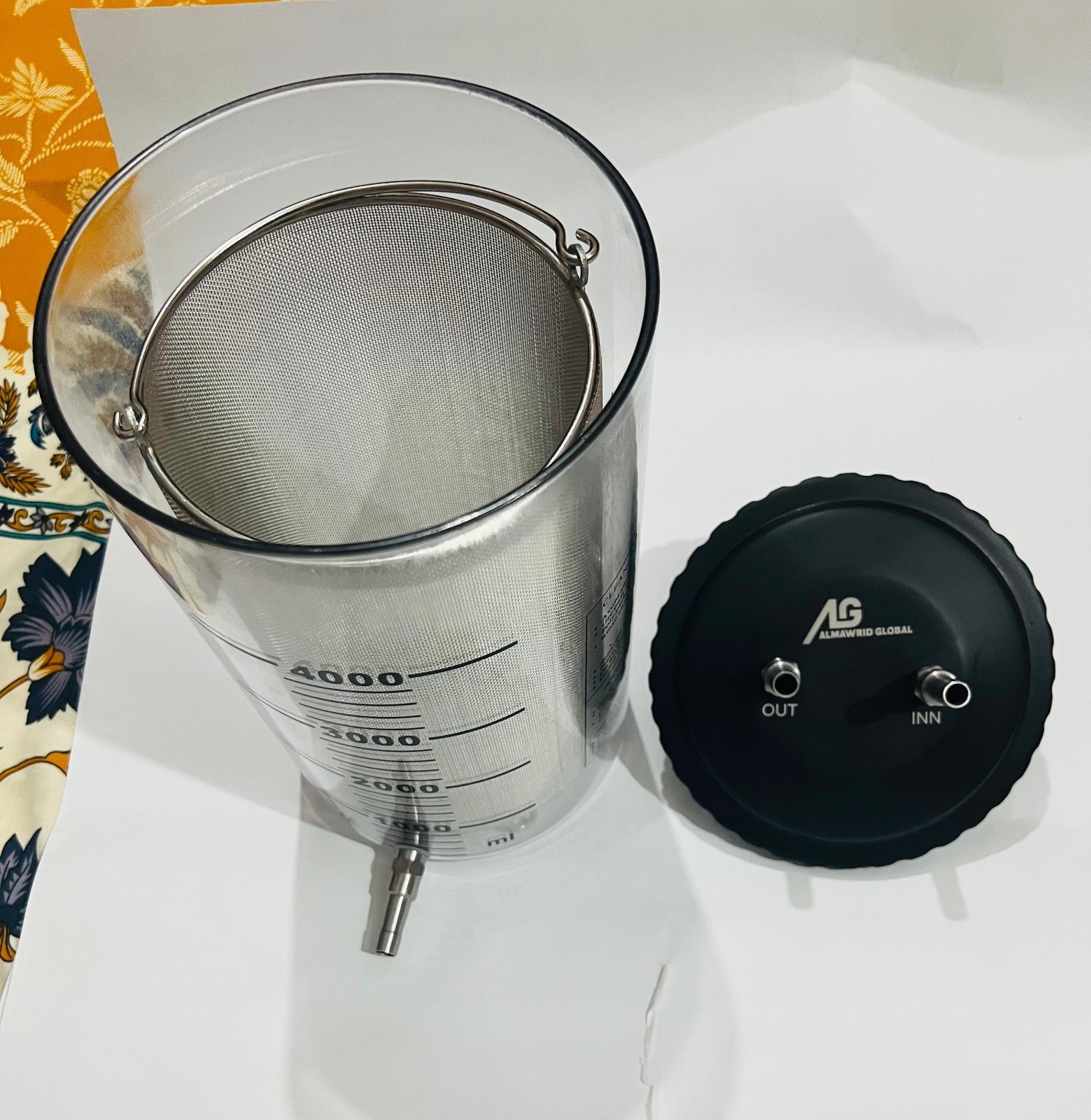4000ml Fat Collection Reusable Canister With Steel Filter, Premium Quality