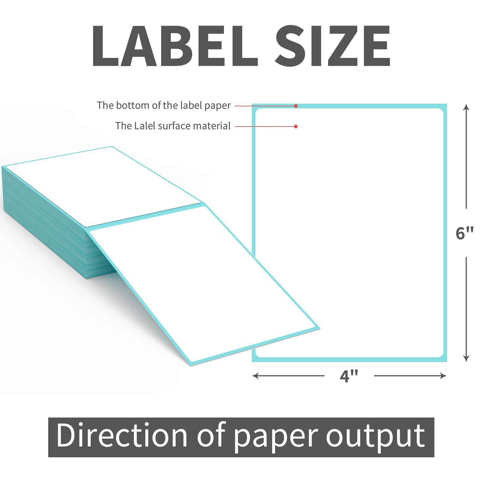 9527 Product Fanfold 4 x 6 Direct Thermal Labels 1 Stacks | 100 Labels, Blue