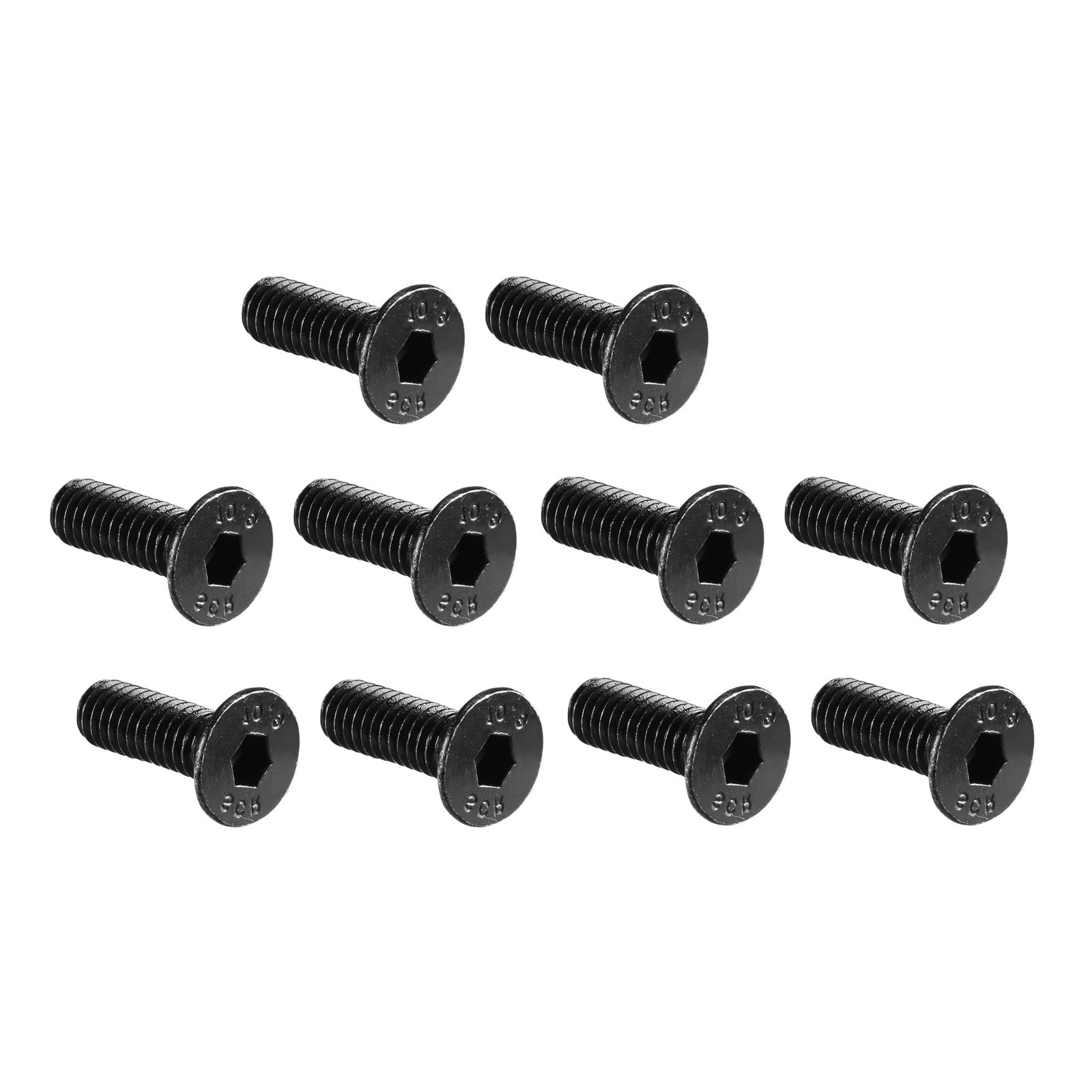 50 pack M4x12mm 10.9 Carbon Steel Countersunk Head Hex Socket Screw Black