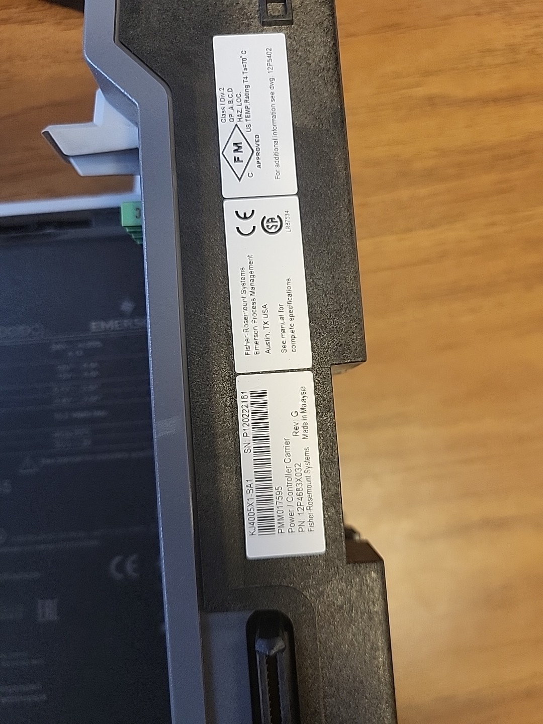 Emerson KJ2005X1-BA1 SX Controller, 73-610-115 Power Supply, KJ4005X1-BA1 Base