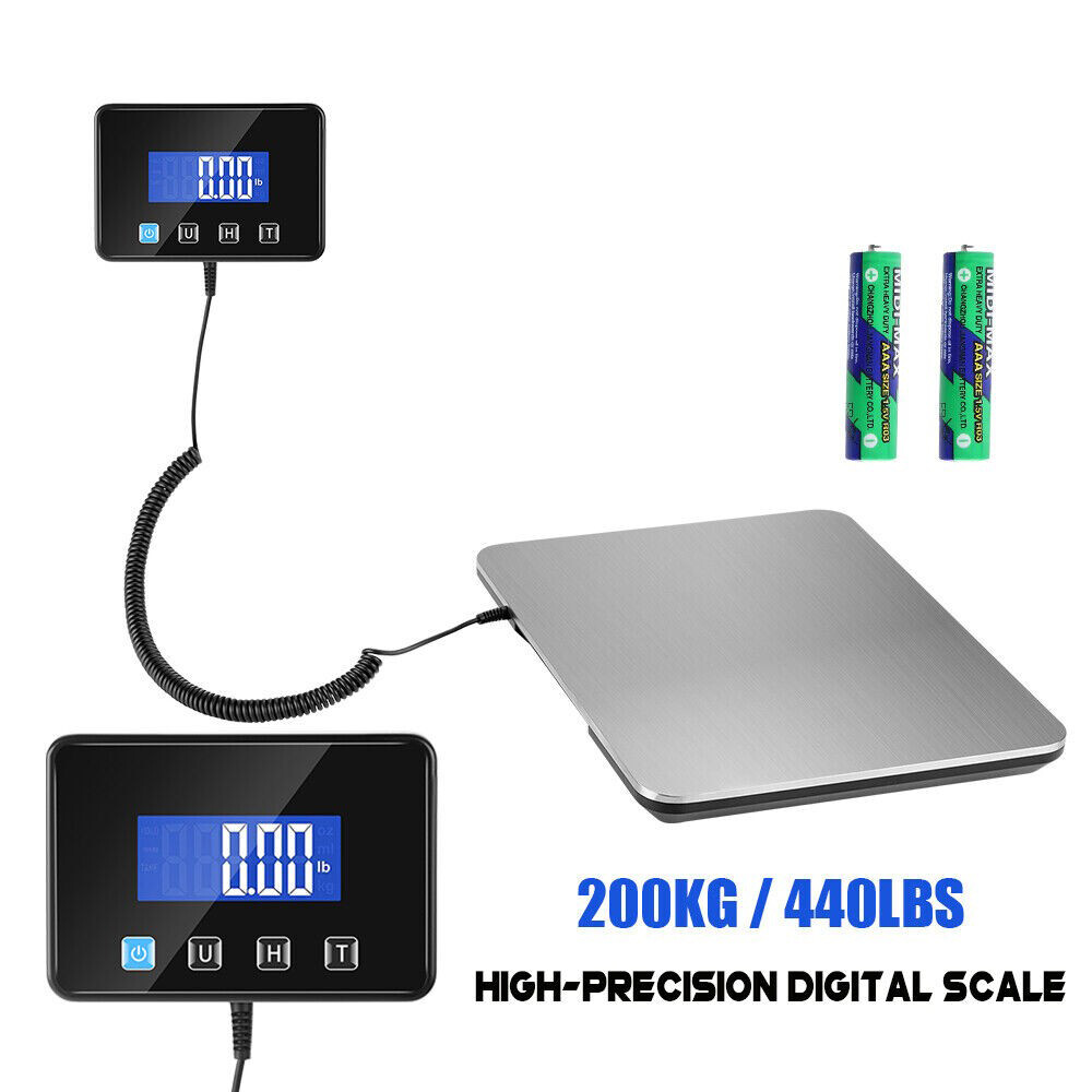 LCD Digital Postal Parcel Scales 200kg 440lbs Platform Postage Shipping Weighing