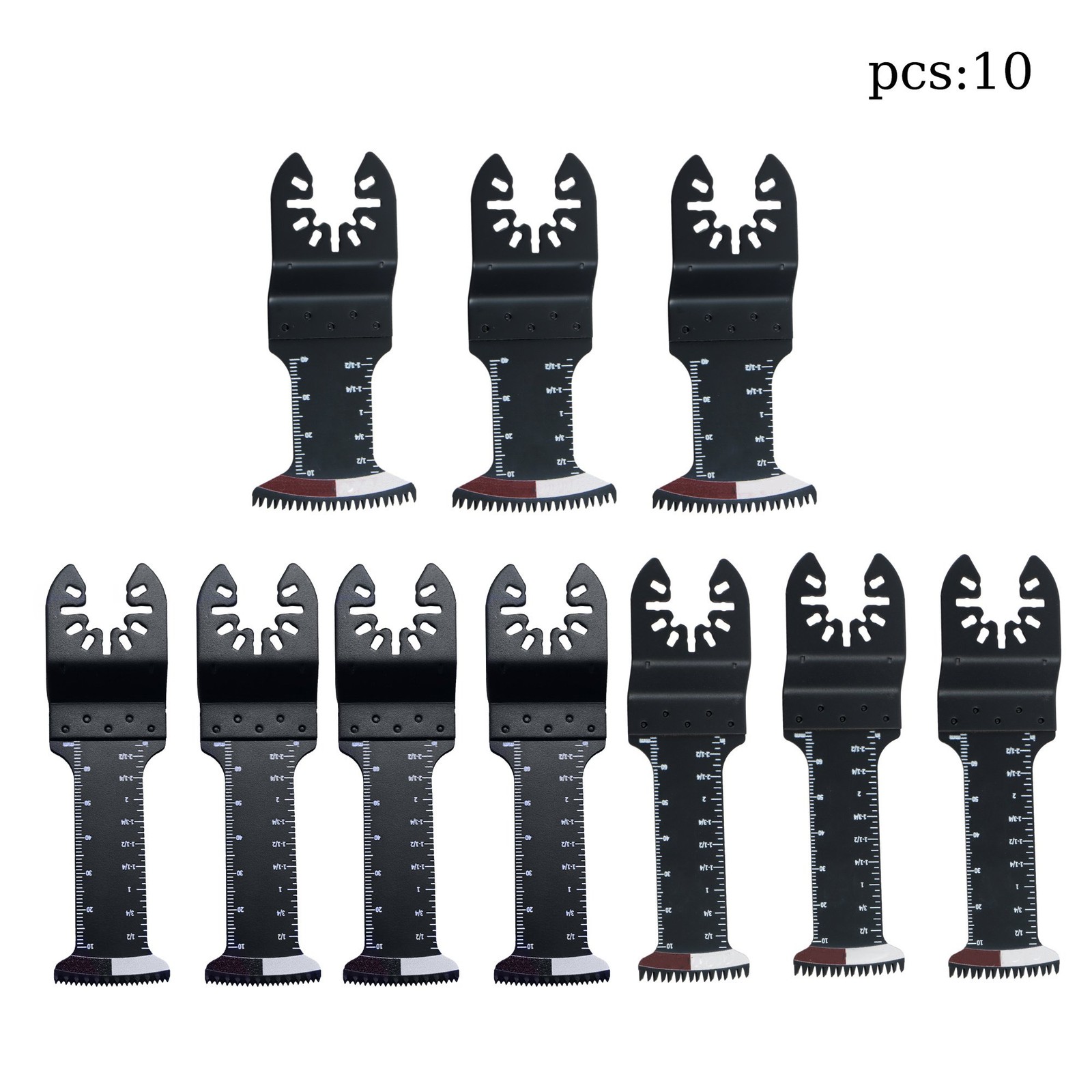 10-Pc Extended Japanese Tooth Oscillating Blades Multi Tool Blades Kit