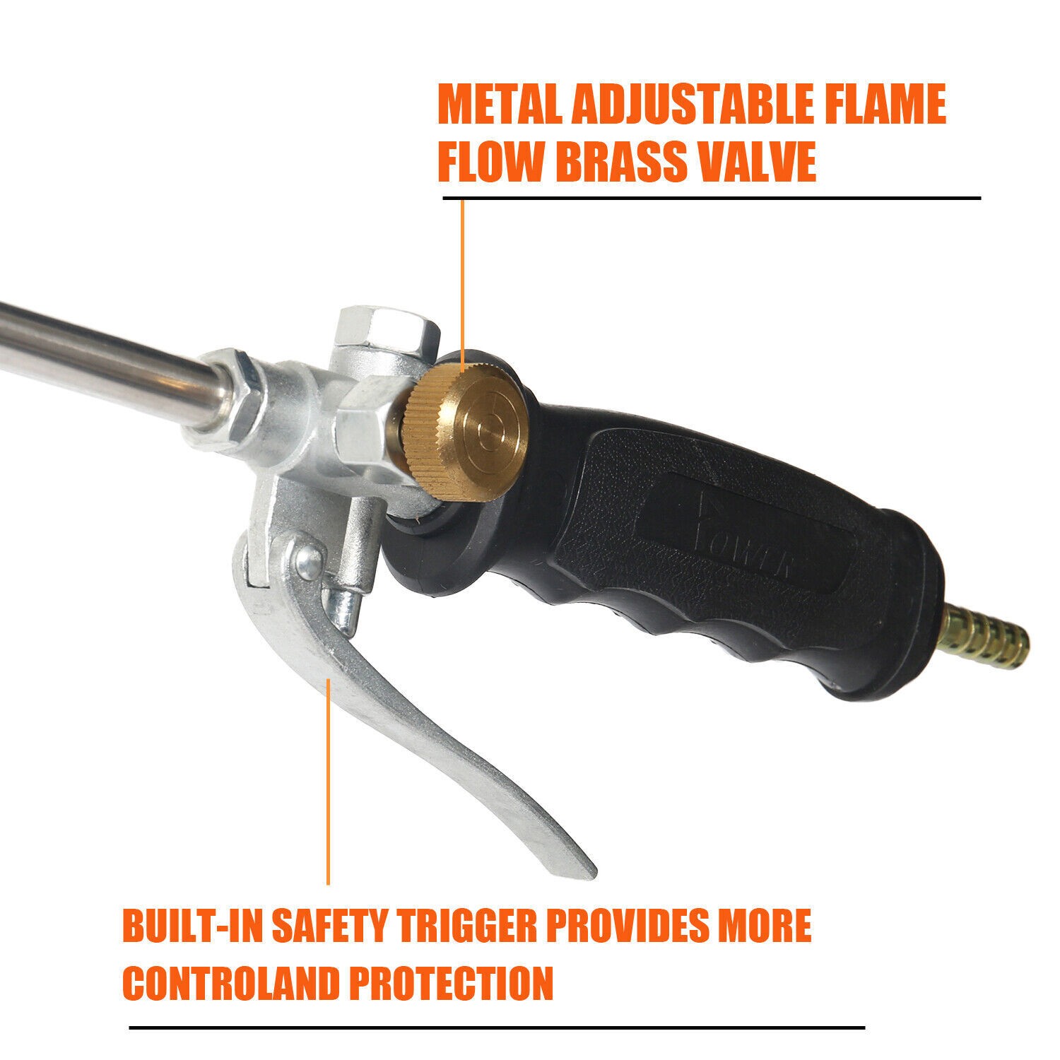Propane Torch Weed Burner, Adjustable Flame Thrower with Detachable Handle, Blow