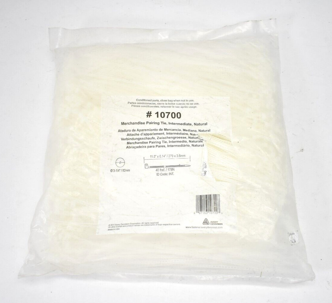 Avery Dennison #10700 Merchandise Pairing Tie Intermediate Natural 1000 Pack