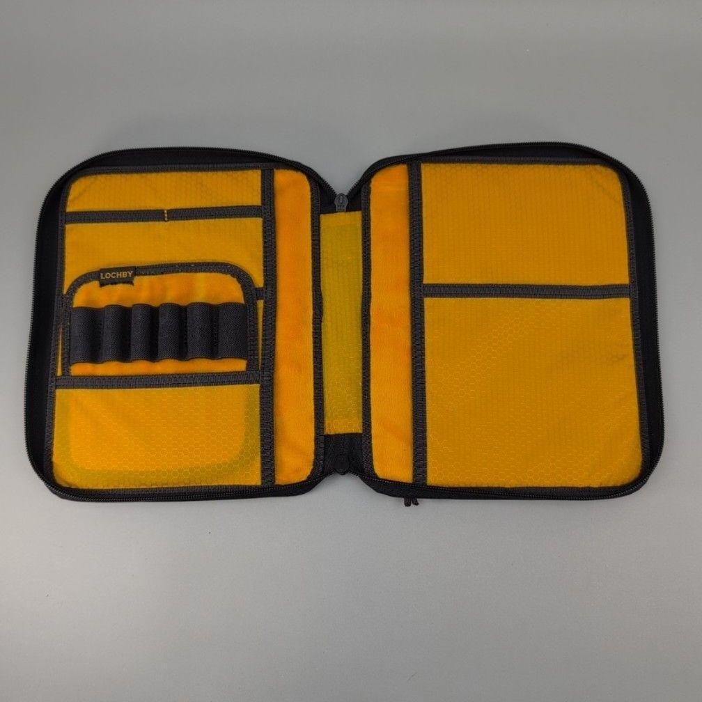 LOCHBY Daily Folio A5 Black Yellow YKK Travel Pen Case Pouch